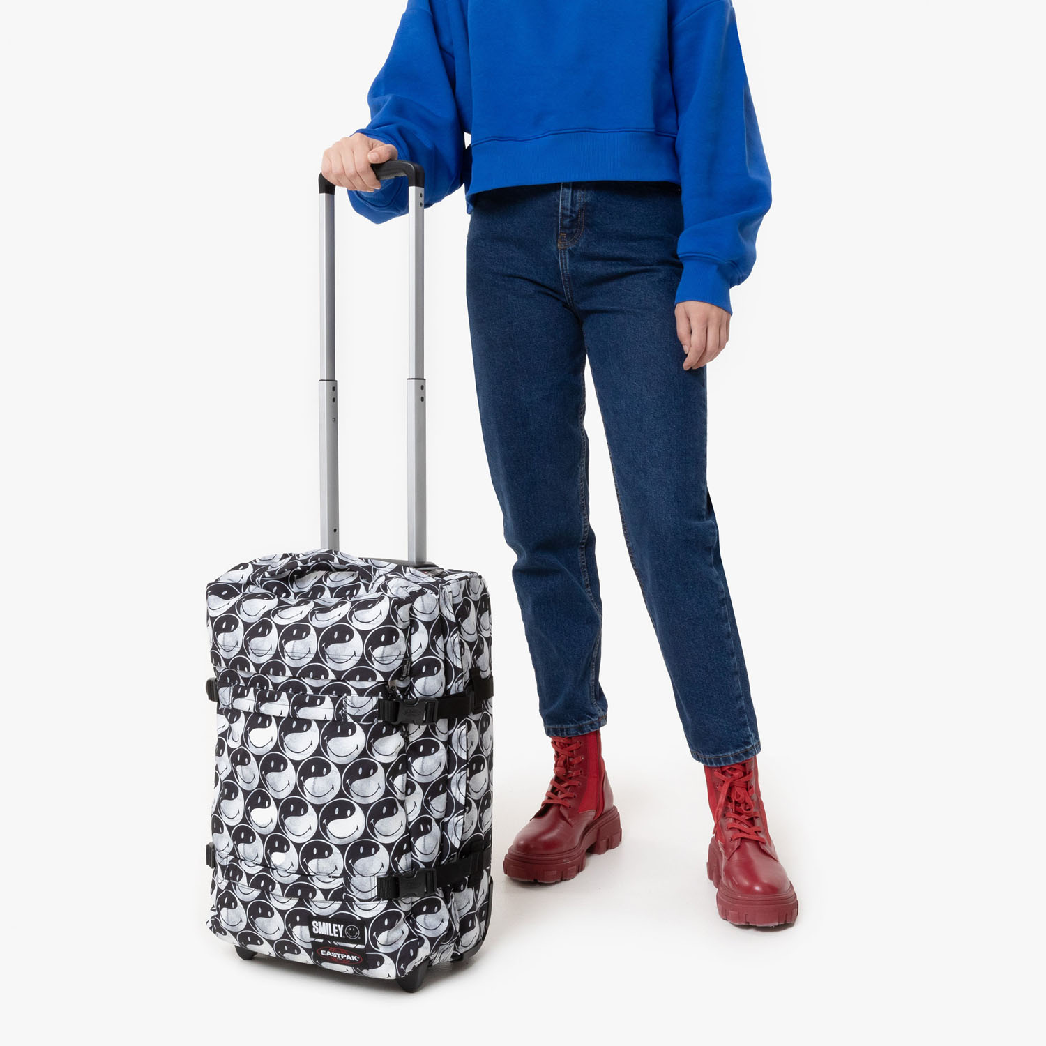 Eastpak Transit'R Reisetrolley S mit 2 Rollen 24 Smiley YY Black Eastpak Transit'R Reisetrolley S mit 2 Rollen 24 Smiley YY Black