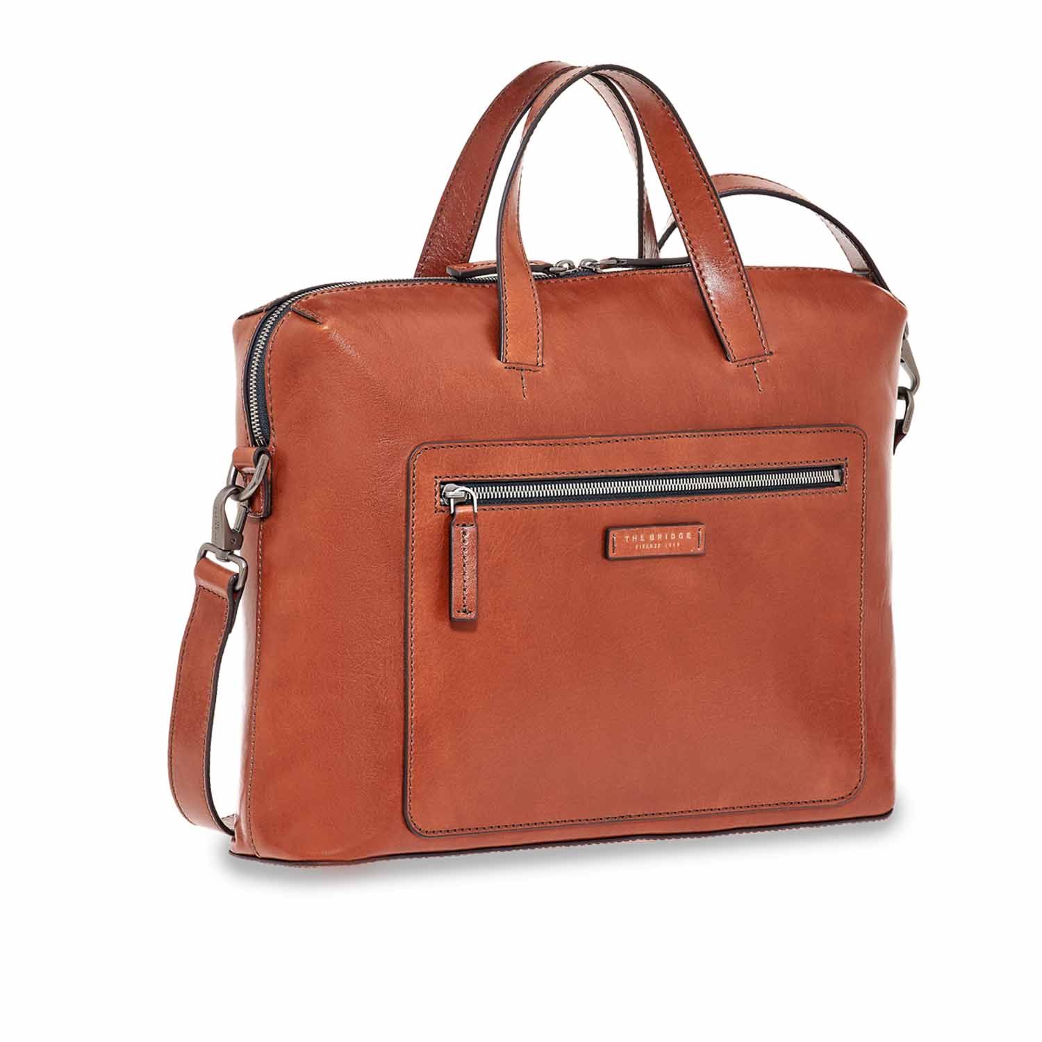 The Bridge Alberto Aktentasche mit 2 Griffen Braun/Ruthenium Dunkel