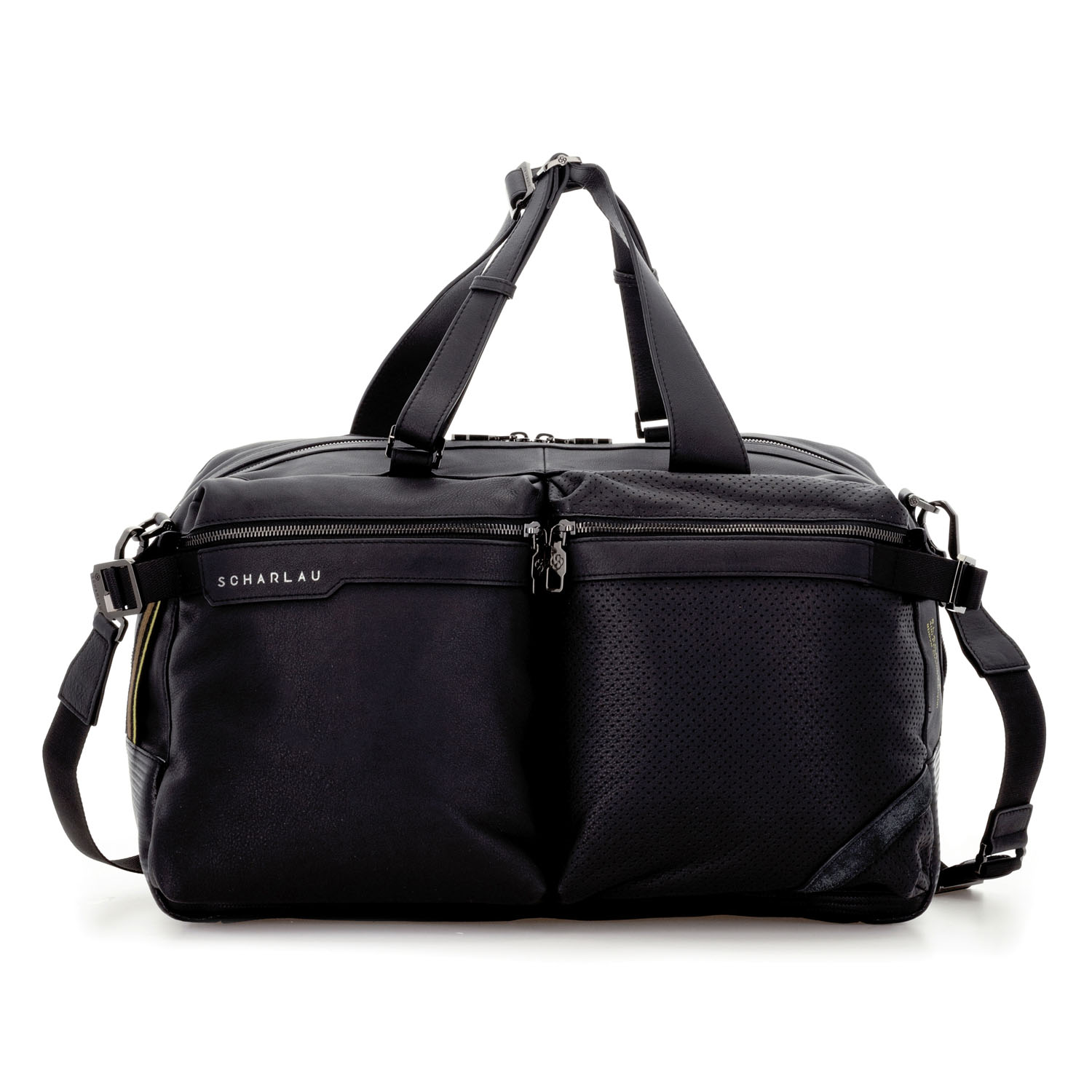 SCHARLAU Slackline MERAYO Leder-Reisetasche Black SCHARLAU Slackline MERAYO Leder-Reisetasche Black