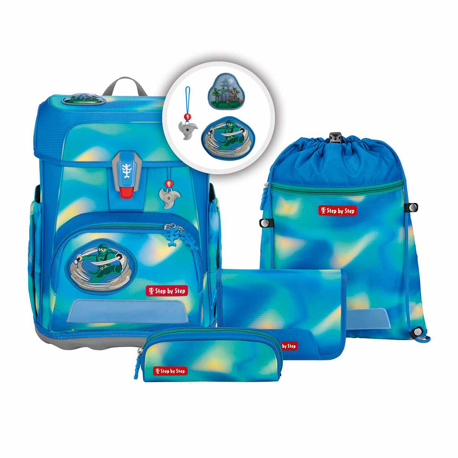 Step by Step CLOUD FLASH Schulranzen 5-teilig-Set Ninja Zazu