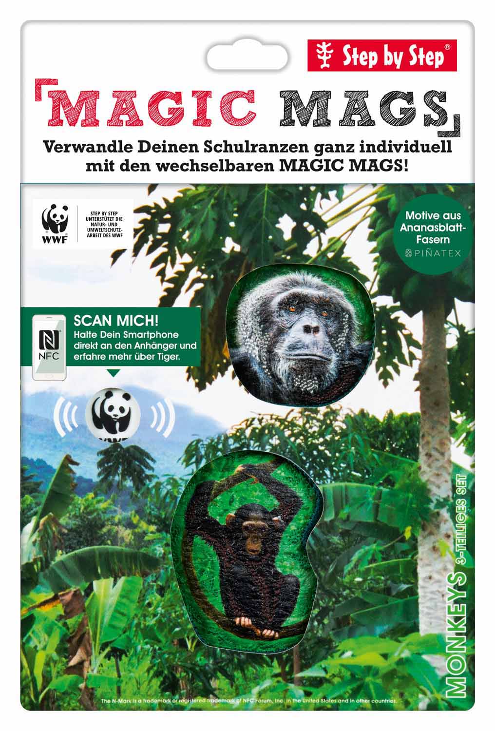 Step by Step MAGIC MAGS WWF, 3-teiliges Set Monkeys Step by Step MAGIC MAGS WWF, 3-teiliges Set Monkeys