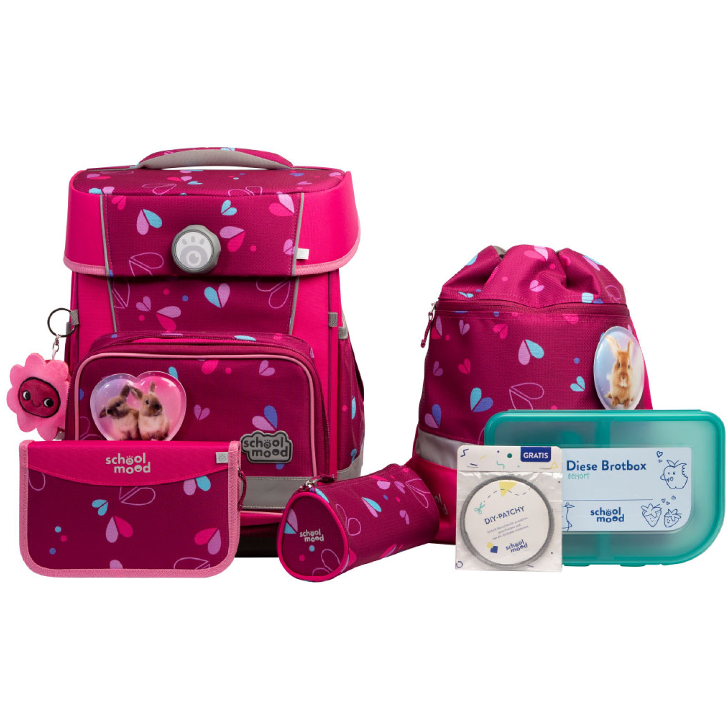 School-Mood Champion Pro 7-tlg. Schulranzenset Klara (Häschen) School-Mood Champion Pro 7-tlg. Schulranzenset Klara (Häschen)