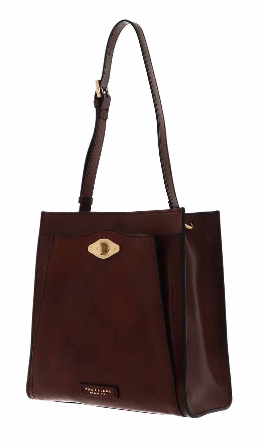 The Bridge Barbara Hobo Bag Schultertasche Braun/Gold