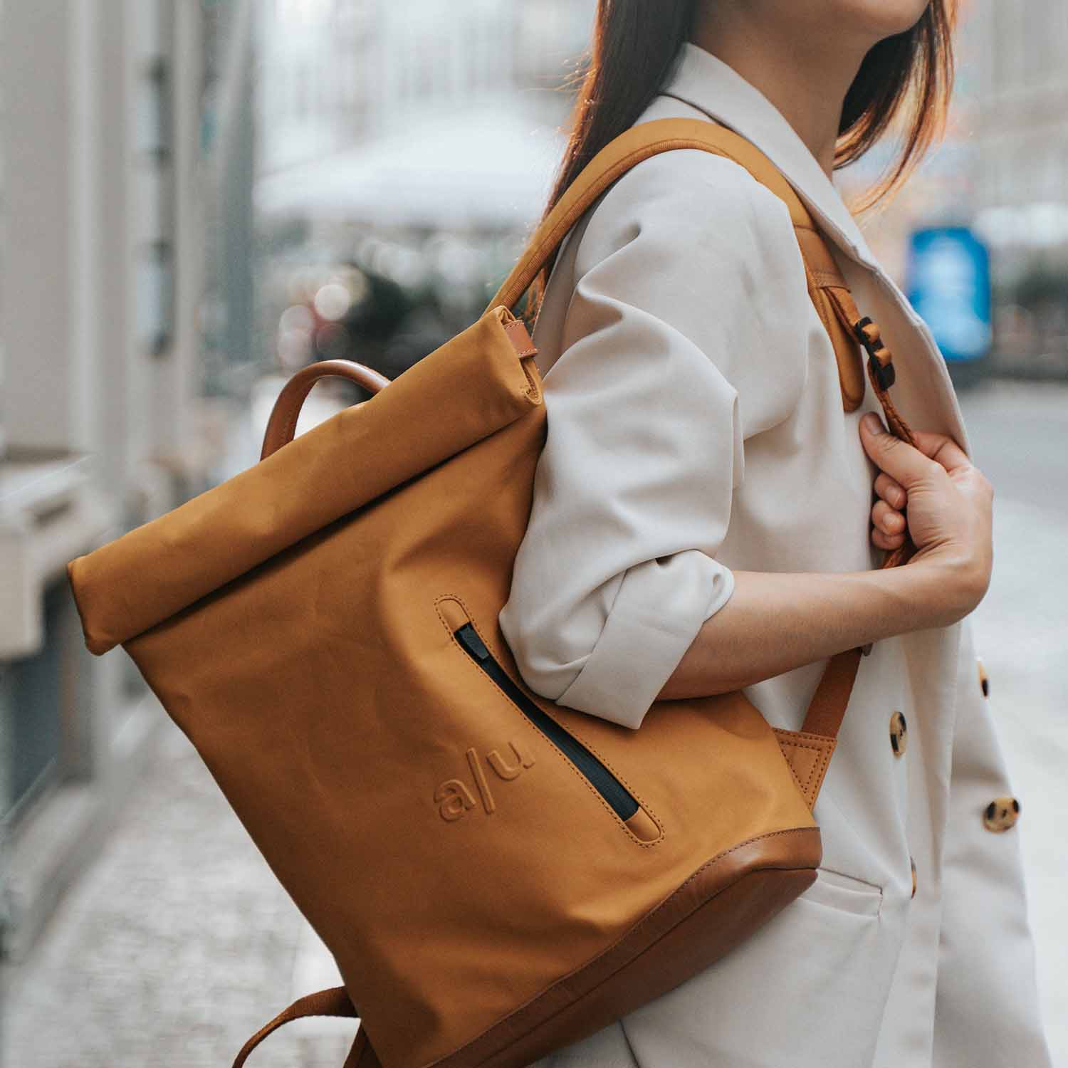 aunts & uncles Japan Wakayama Rolltop Rucksack mit 13" Notebookfach butterscotch aunts & uncles Japan Wakayama Rolltop Rucksack mit 13" Notebookfach butterscotch