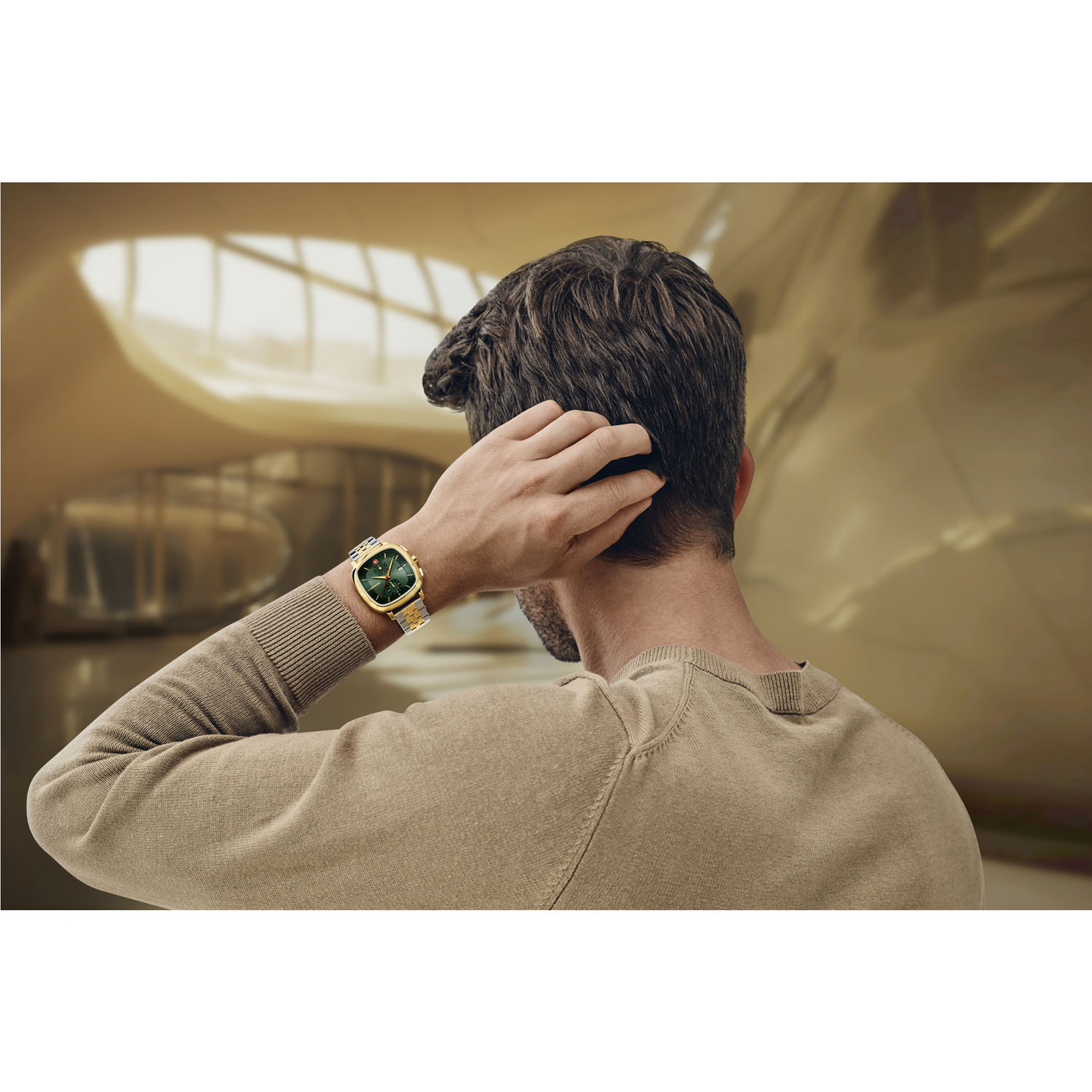 Wenger Vintage Classic Chrono Herrenuhr 40mm mit Chronographenfunktion Gold/Grün/Silber/gold Wenger Vintage Classic Chrono Herrenuhr 40mm mit Chronographenfunktion Gold/Grün/Silber/gold