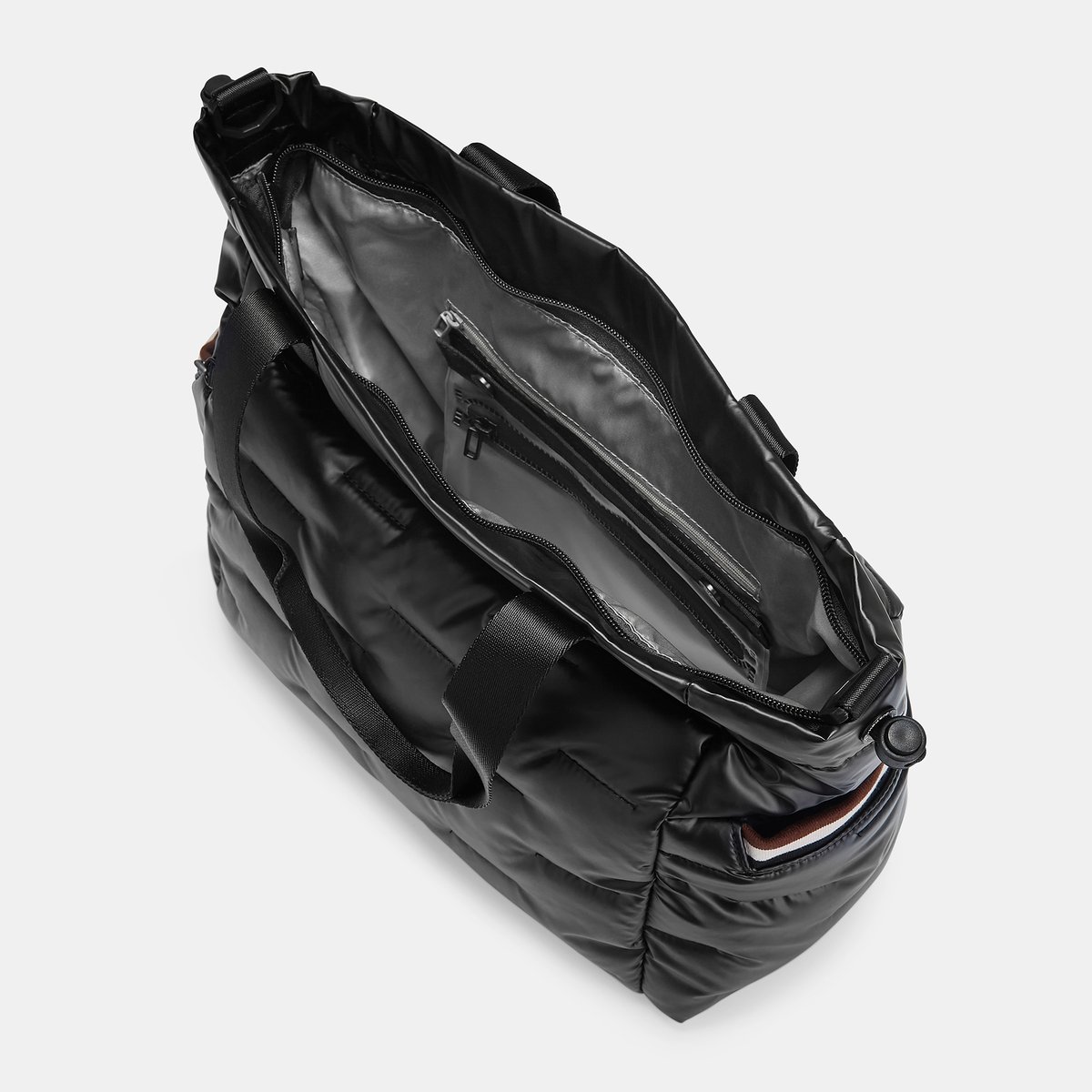 Hedgren Cocoon PUFFER Totebag Black-Würfel-Anhänger