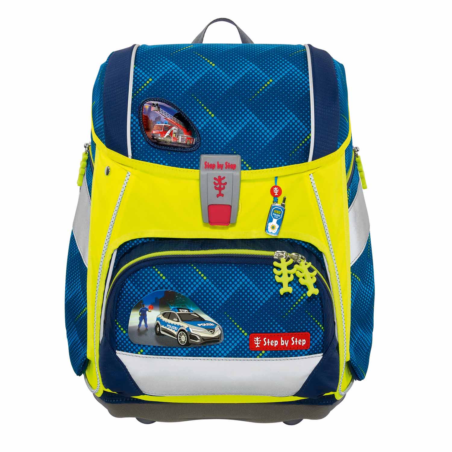 Step by Step Schulzubehör LED Neon Pull-Over, Reflektorüberzug mit LED-Leuchteffekt für 2IN1 PLU Schulranzen Gelb