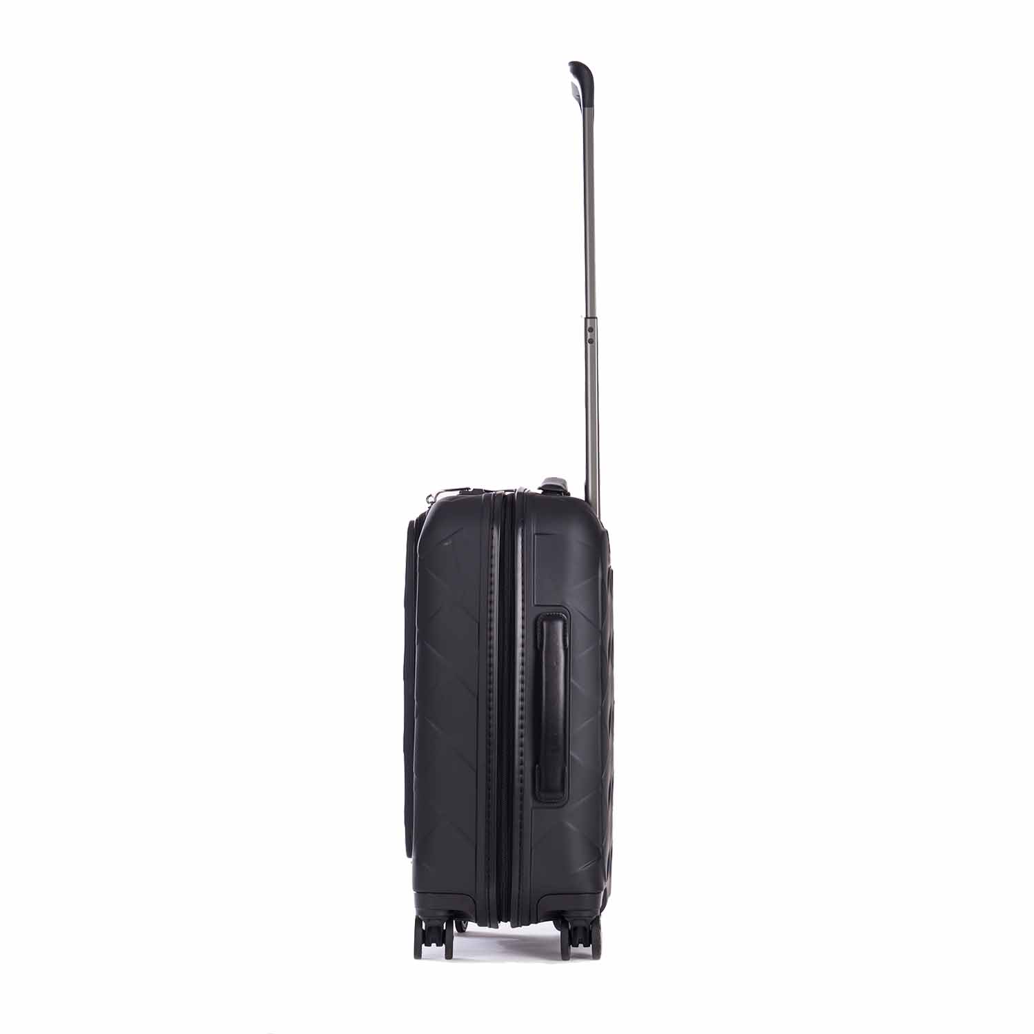 Stratic Leather & More Trolley S mit Vortasche, 4-Rollen Mattblack Stratic Leather & More Trolley S mit Vortasche, 4-Rollen Mattblack