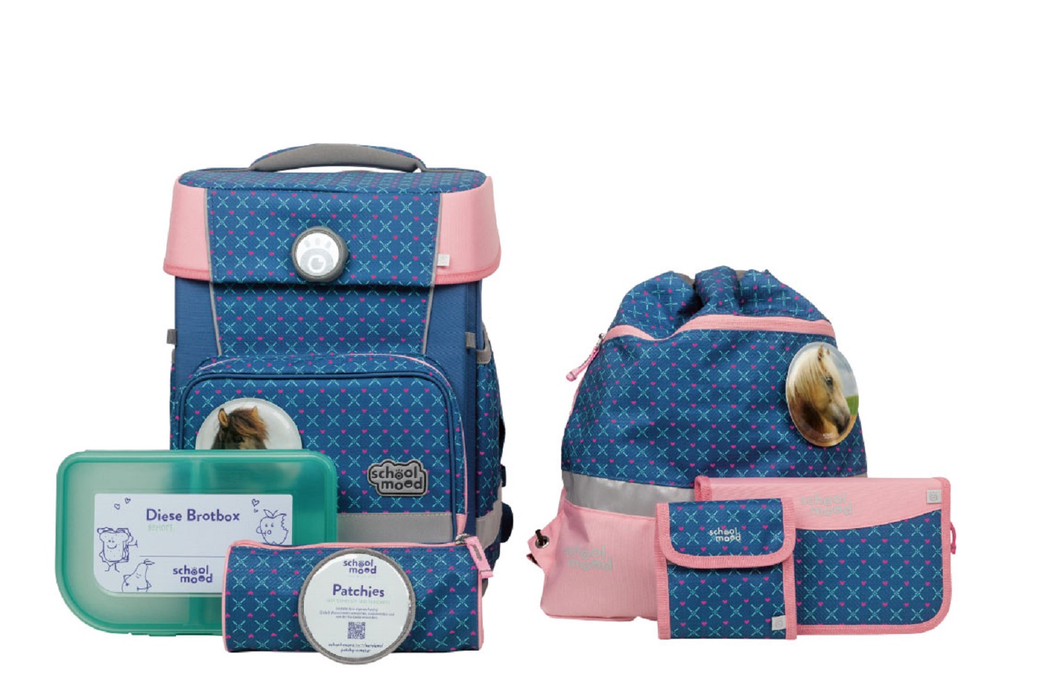 School-Mood Champion 7-tlg. Schulranzenset Mila (Pferd) School-Mood Champion 7-tlg. Schulranzenset Mila (Pferd)