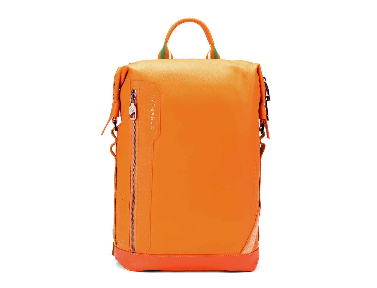 SCHARLAU Slackline RONJA Leder Rucksack für 13" Laptopfach Orange