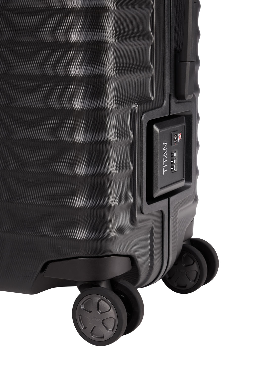 TITAN Litron Frame 4-Rollen Trolley L 75cm + Gratis Hotelgutschein Schwarz TITAN Litron Frame 4-Rollen Trolley L 75cm + Gratis Hotelgutschein Schwarz