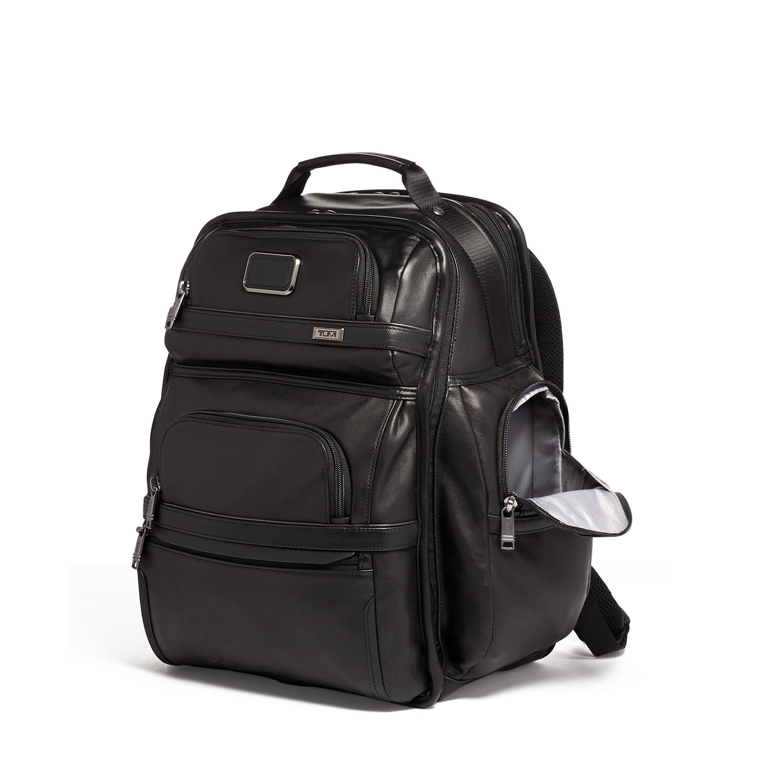 Tumi Alpha 3 Brief Pack® Rucksack Leather 15" + GRATIS HOTELGUTSCHEIN Black