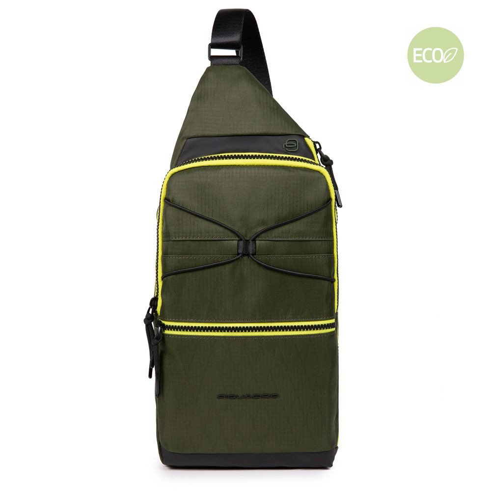 Piquadro Otello Querträgertasche aus recyceltem Stoff