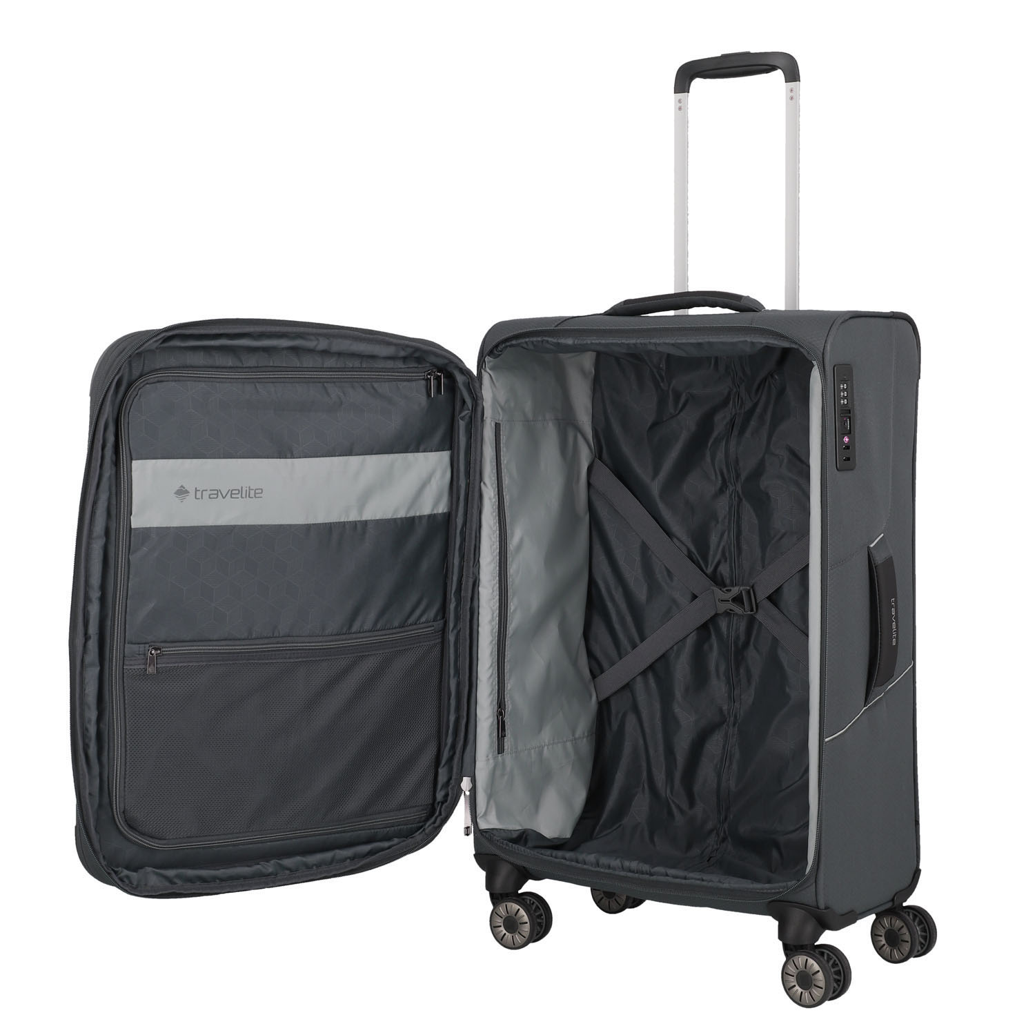 Travelite Skaii Trolley-Set 4-Rad, L erw./M erw./S Gipfelgrau Travelite Skaii Trolley-Set 4-Rad, L erw./M erw./S Gipfelgrau