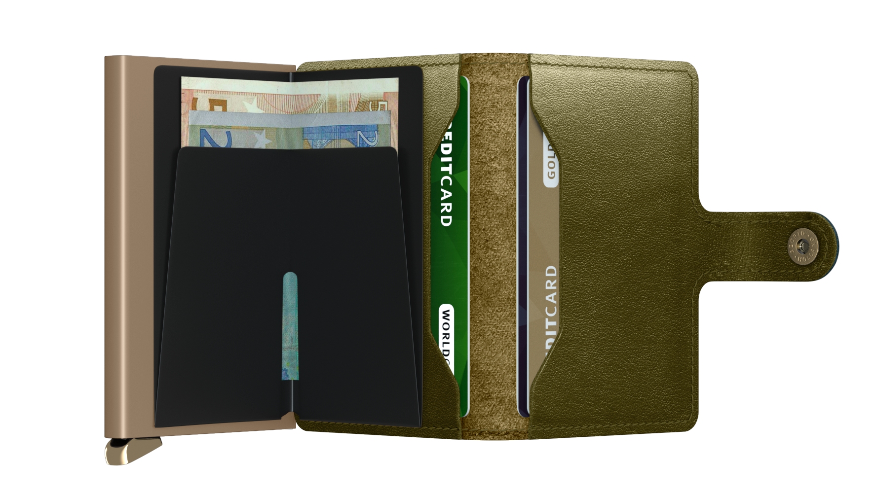 Secrid Miniwallet Premium Dusk MDu-Olive Secrid Miniwallet Premium Dusk MDu-Olive