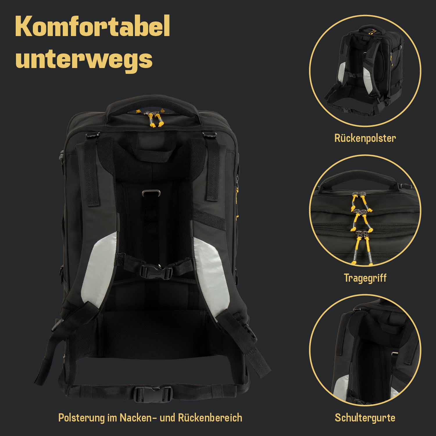 kattbjørn Flashlight Schulrucksack schwarz kattbjørn Flashlight Schulrucksack schwarz