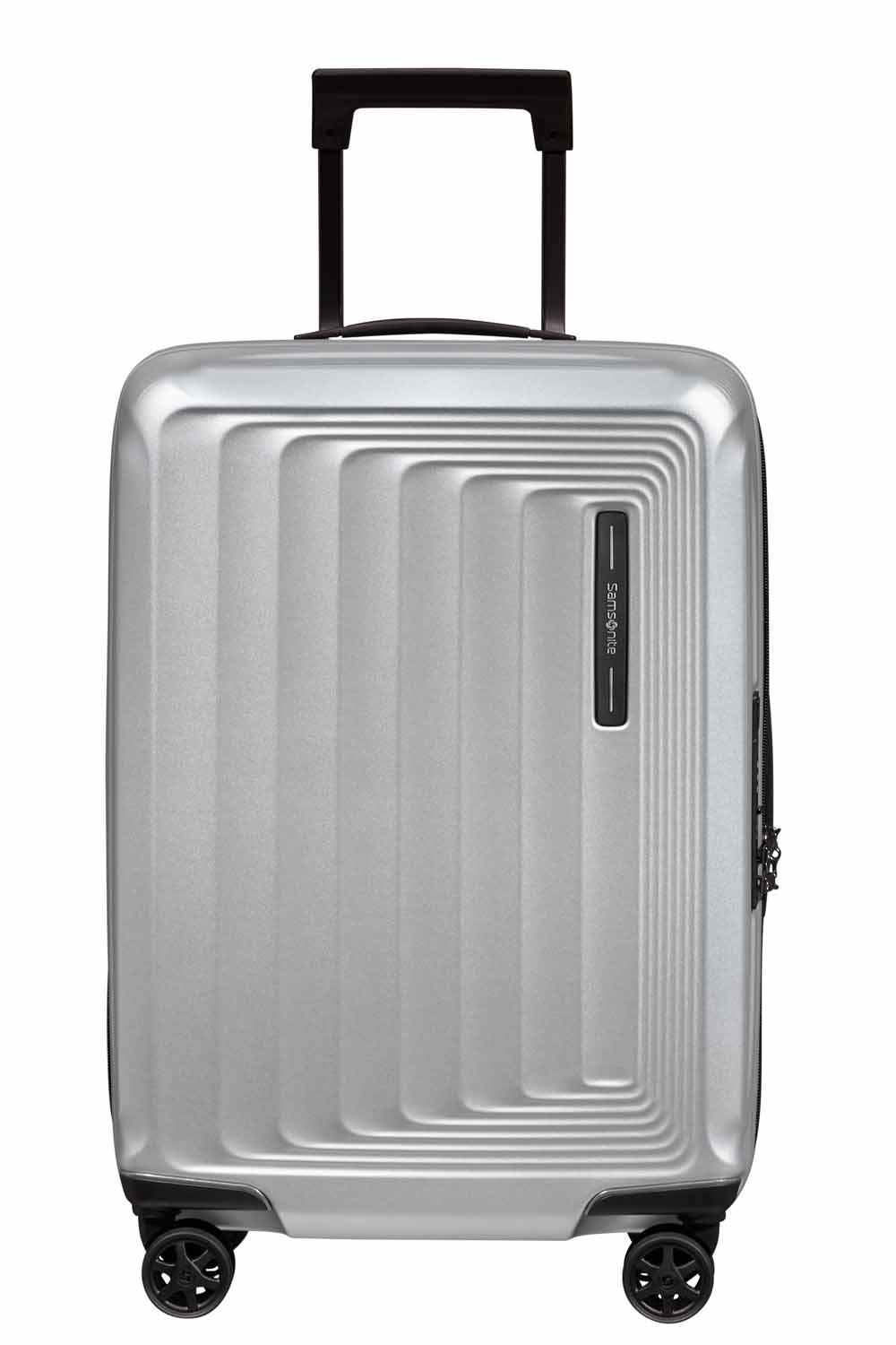 Samsonite Nuon Trolley mit 4 Rollen erweiterbar 55cm + GRATIS HOTELGUTSCHEIN Matt Silver
