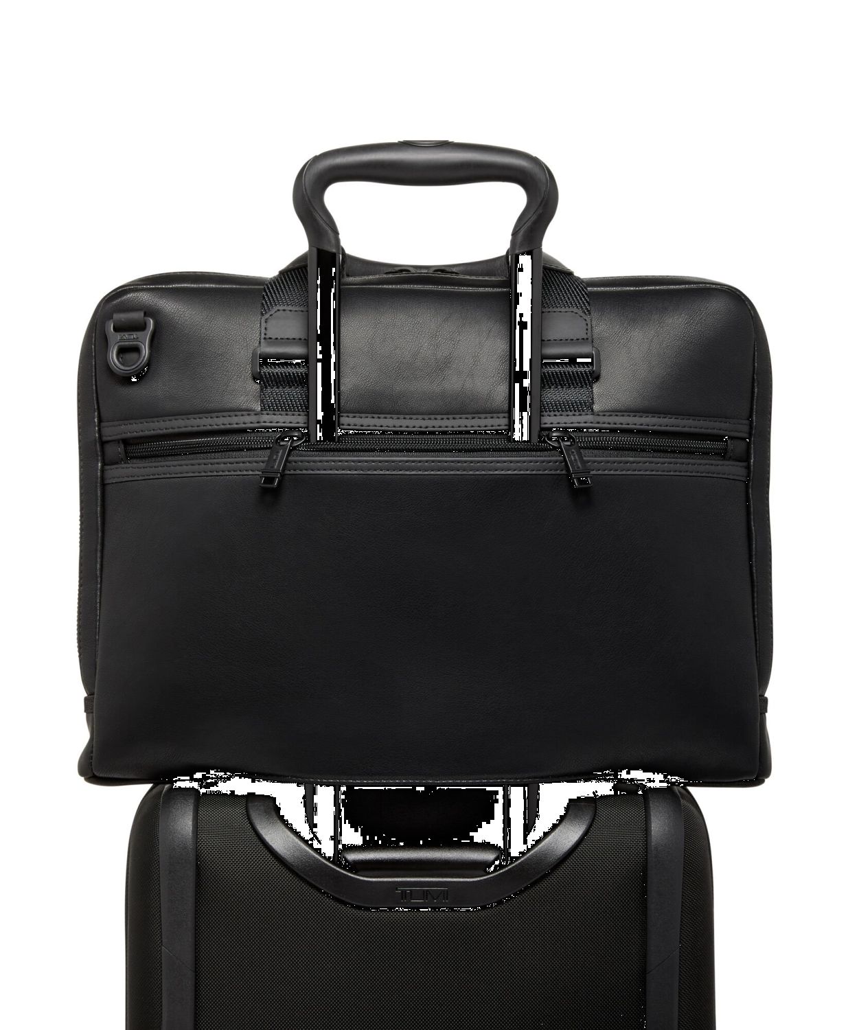 Tumi Alpha Bravo Academy Aktentasche aus Leder + GRATIS HOTELGUTSCHEIN Schwarz