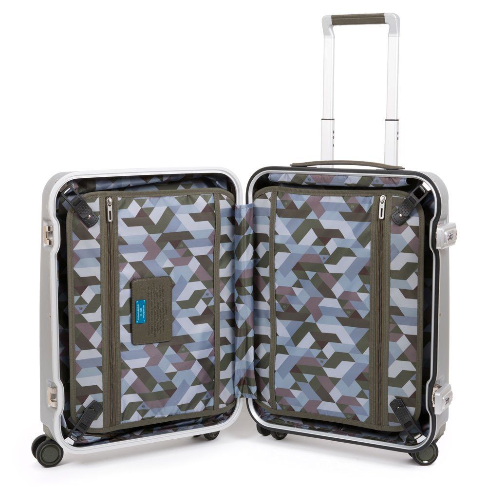 Piquadro Relyght Plus Kabinen-Hartschalencomputertrolley mit 4-Rollen Grau/Grün Piquadro Relyght Plus Kabinen-Hartschalencomputertrolley mit 4-Rollen Grau/Grün