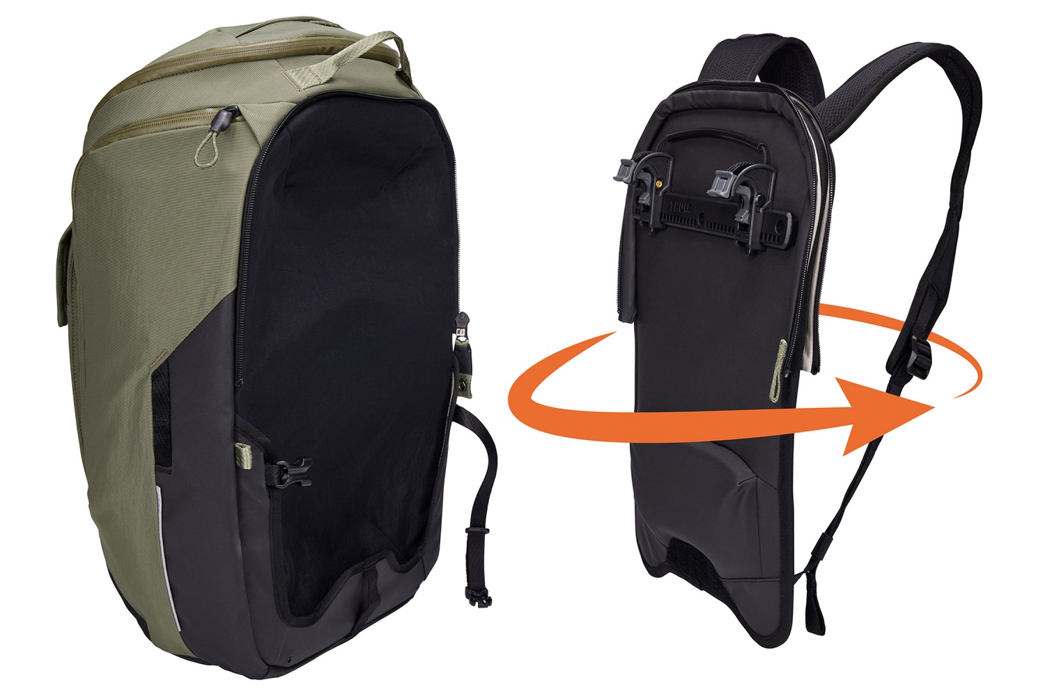 THULE Paramount Fahrradpacktasche und Rucksack 26L Soft Green THULE Paramount Fahrradpacktasche und Rucksack 26L Soft Green