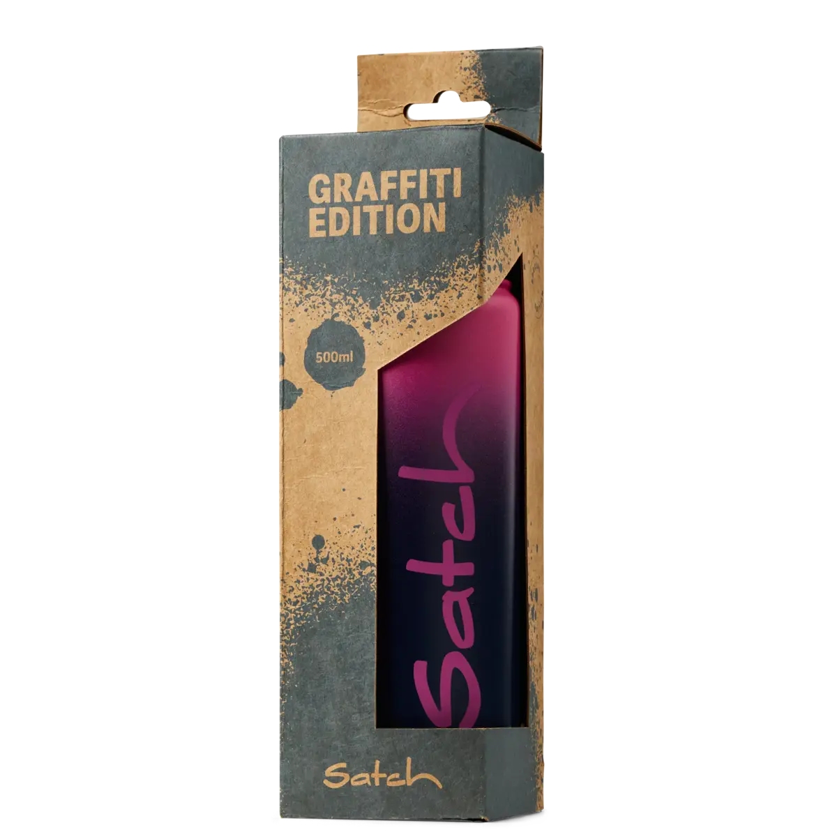 satch Schulzubehör Edelstahl-Trinkflasche 500ml Pink Graffiti