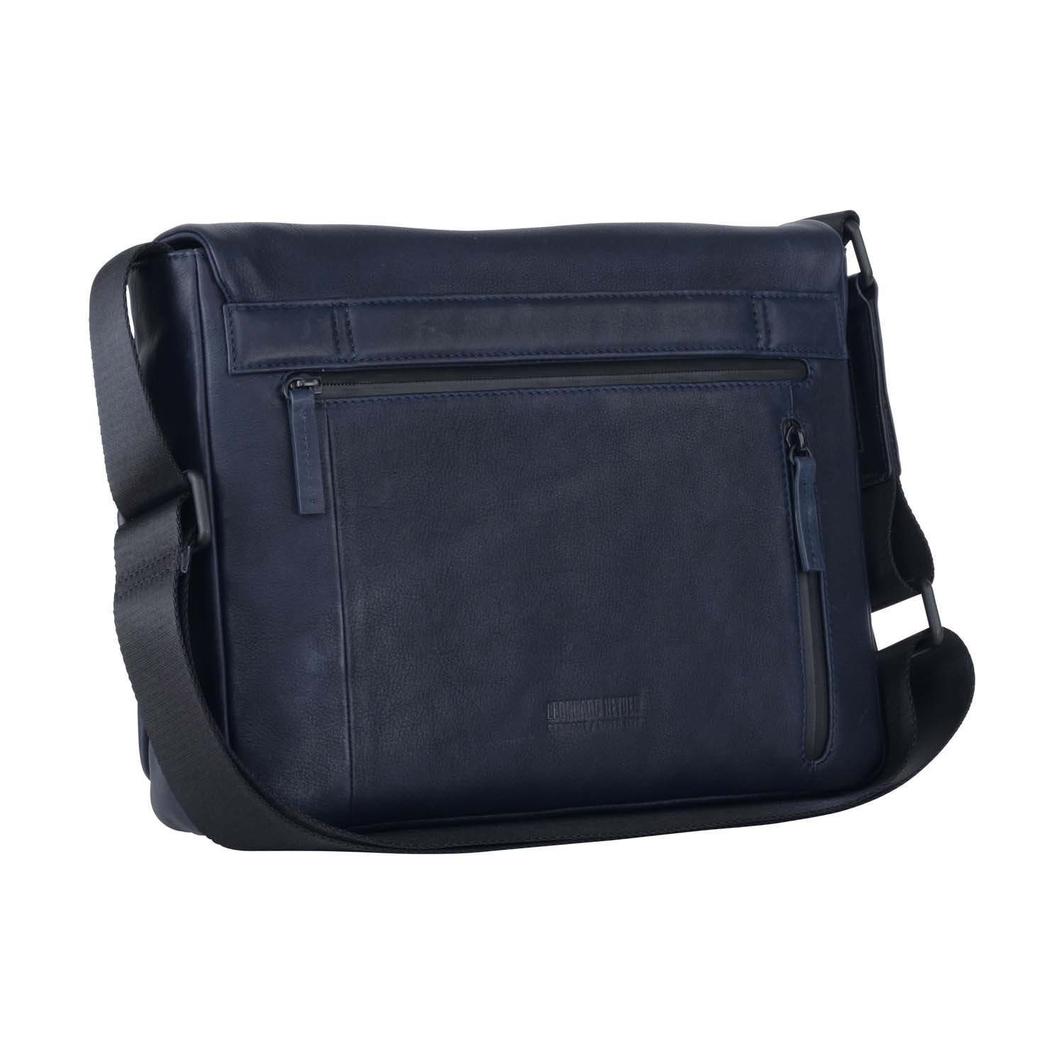 Leonhard Heyden Den Haag Leder-Umhängetasche M Blau Leonhard Heyden Den Haag Leder-Umhängetasche M Blau