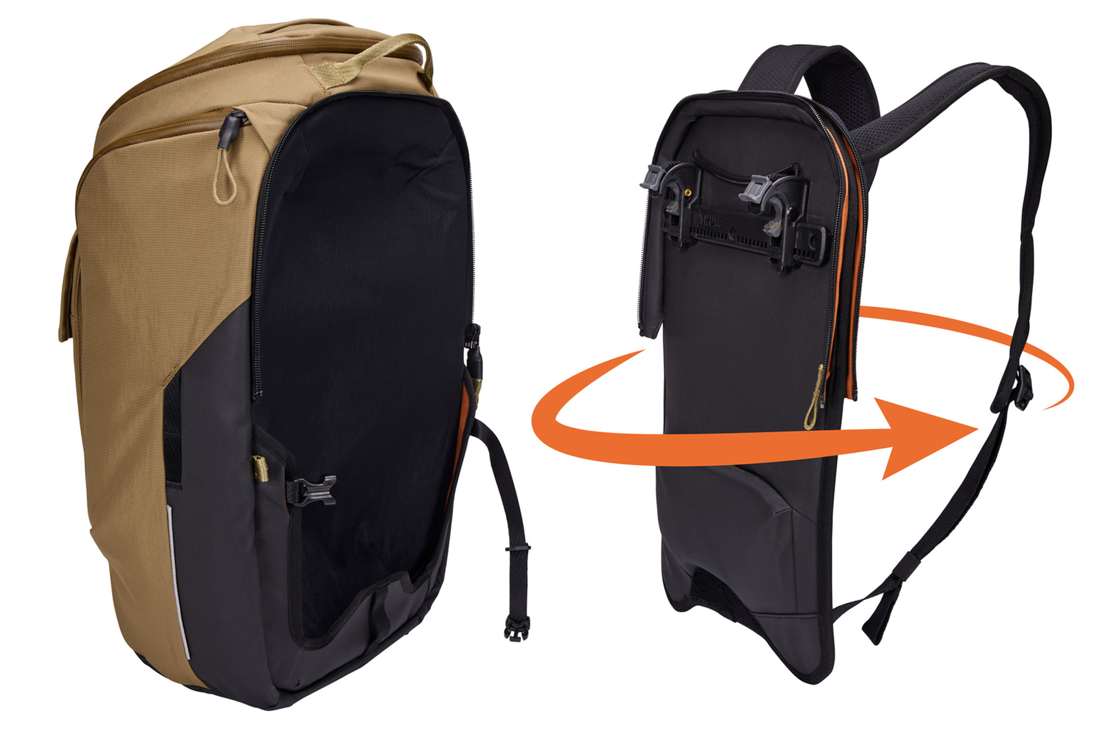 THULE Paramount Fahrradpacktasche und Rucksack 26L Nutria