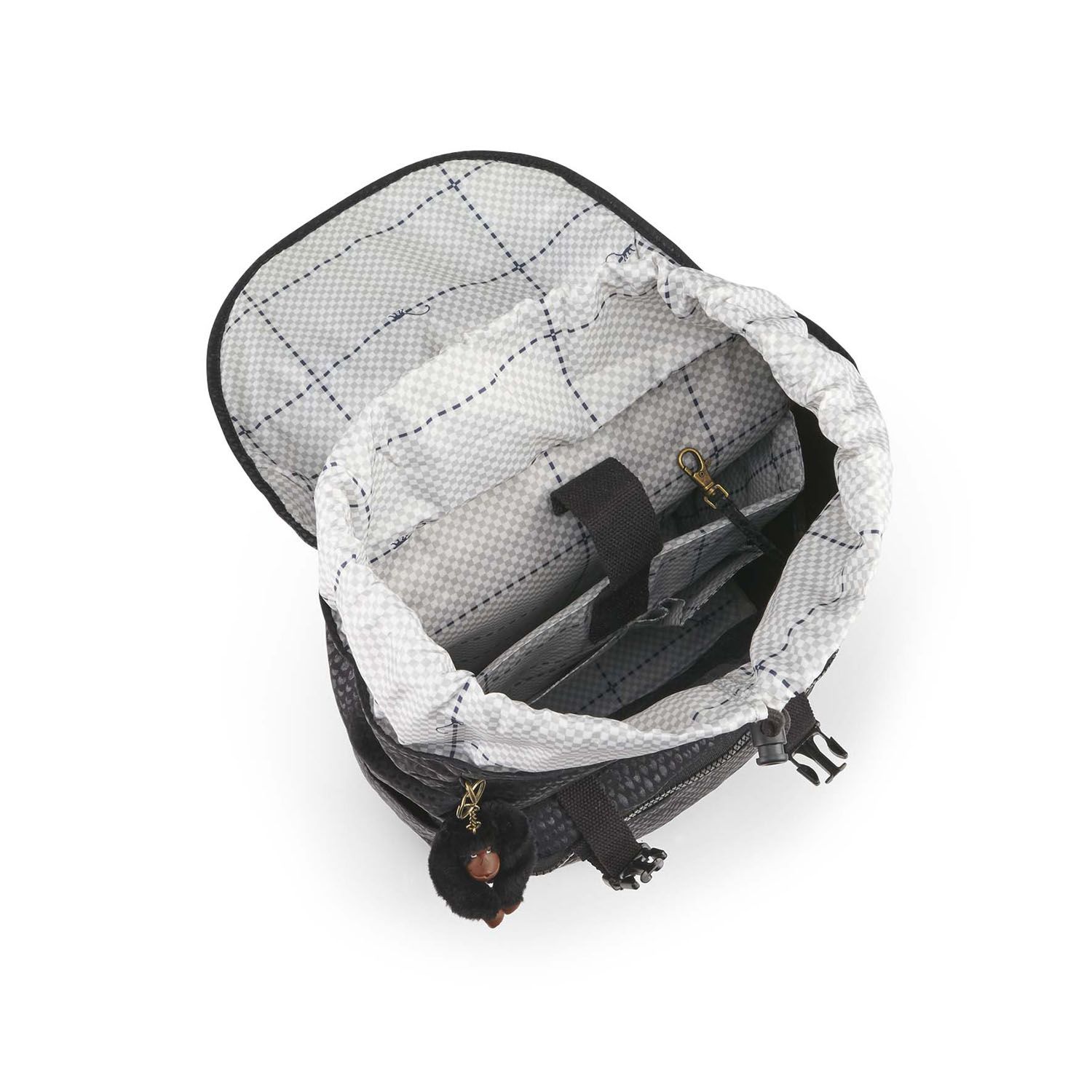 Kipling Experience Mittelgroßer Rucksack mit Laptopfach Black Scale Emb