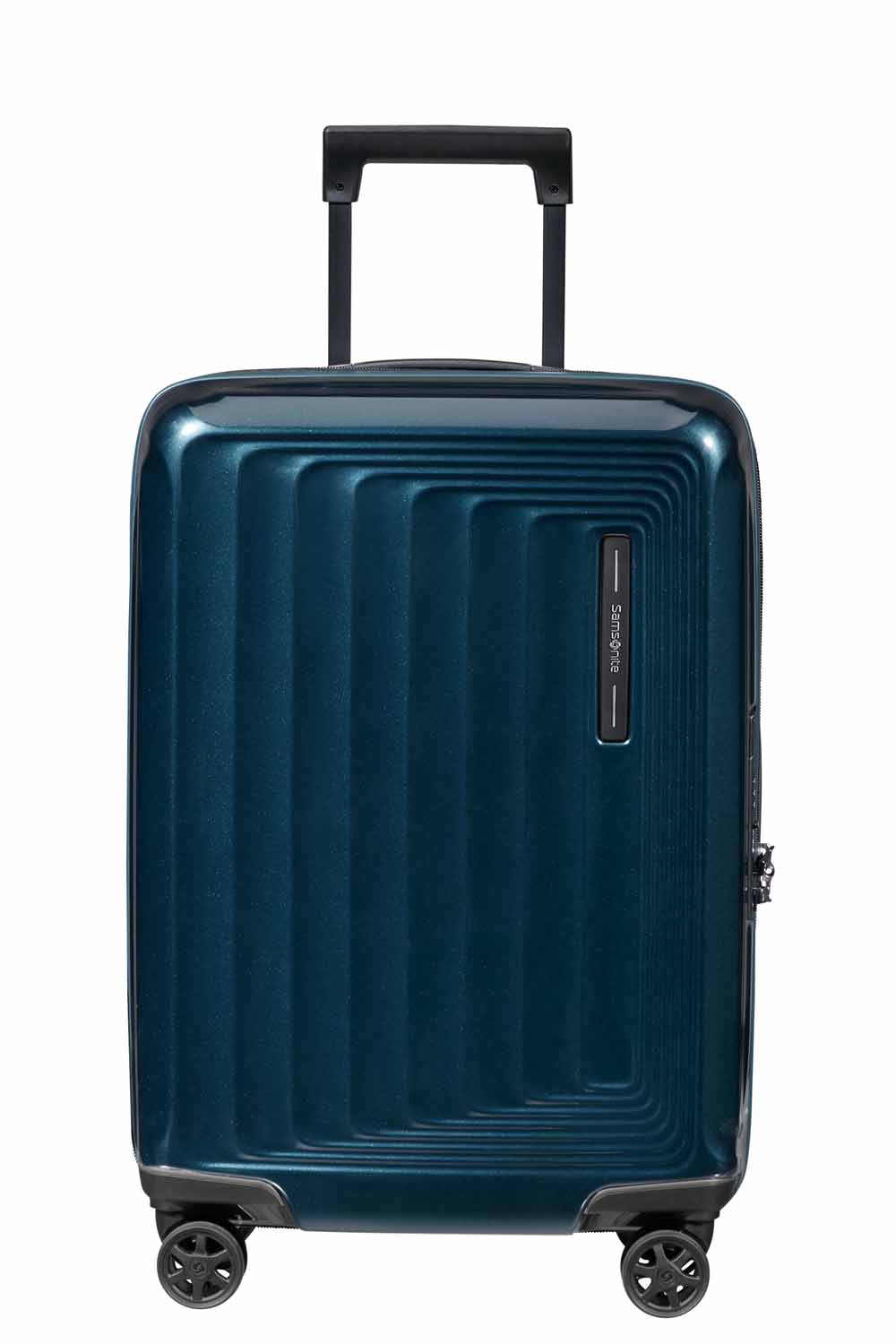 Samsonite Nuon Trolley mit 4 Rollen erweiterbar 55cm + GRATIS HOTELGUTSCHEIN Metallic Dark Blue
