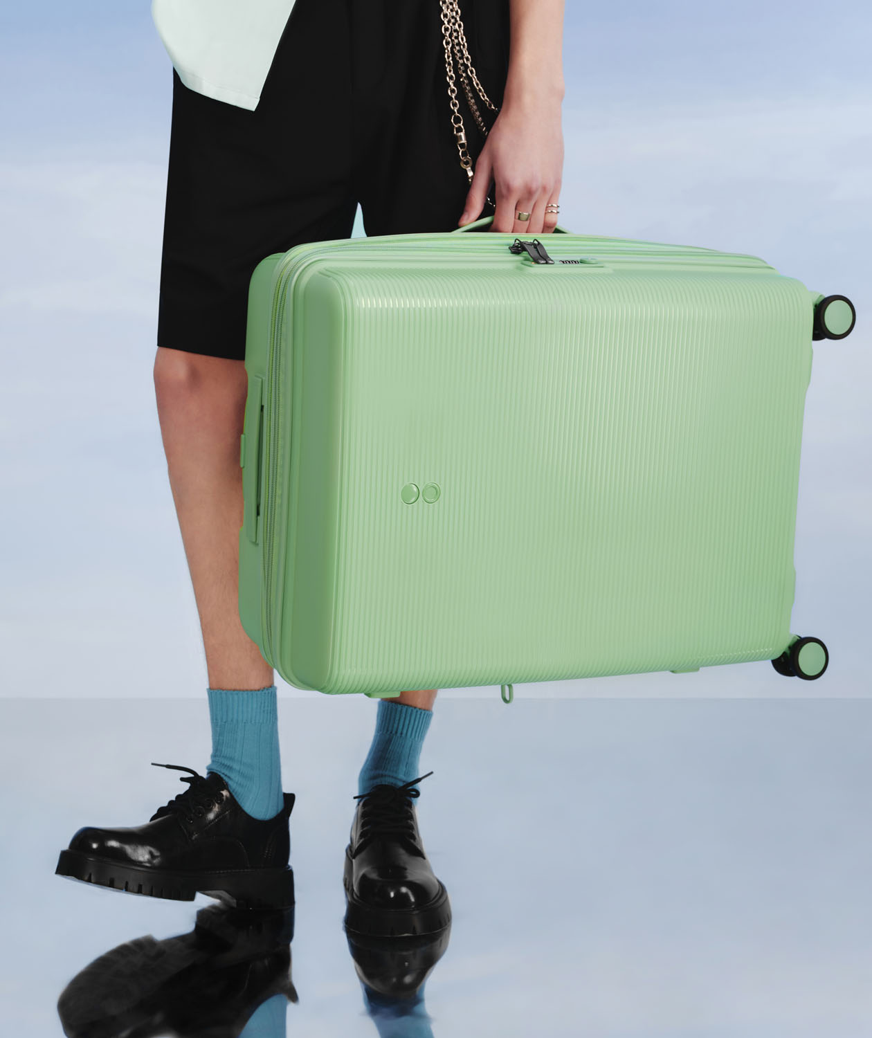 ECHOLAC Forza Koffer S 4-Rollen, erweiterbar Green