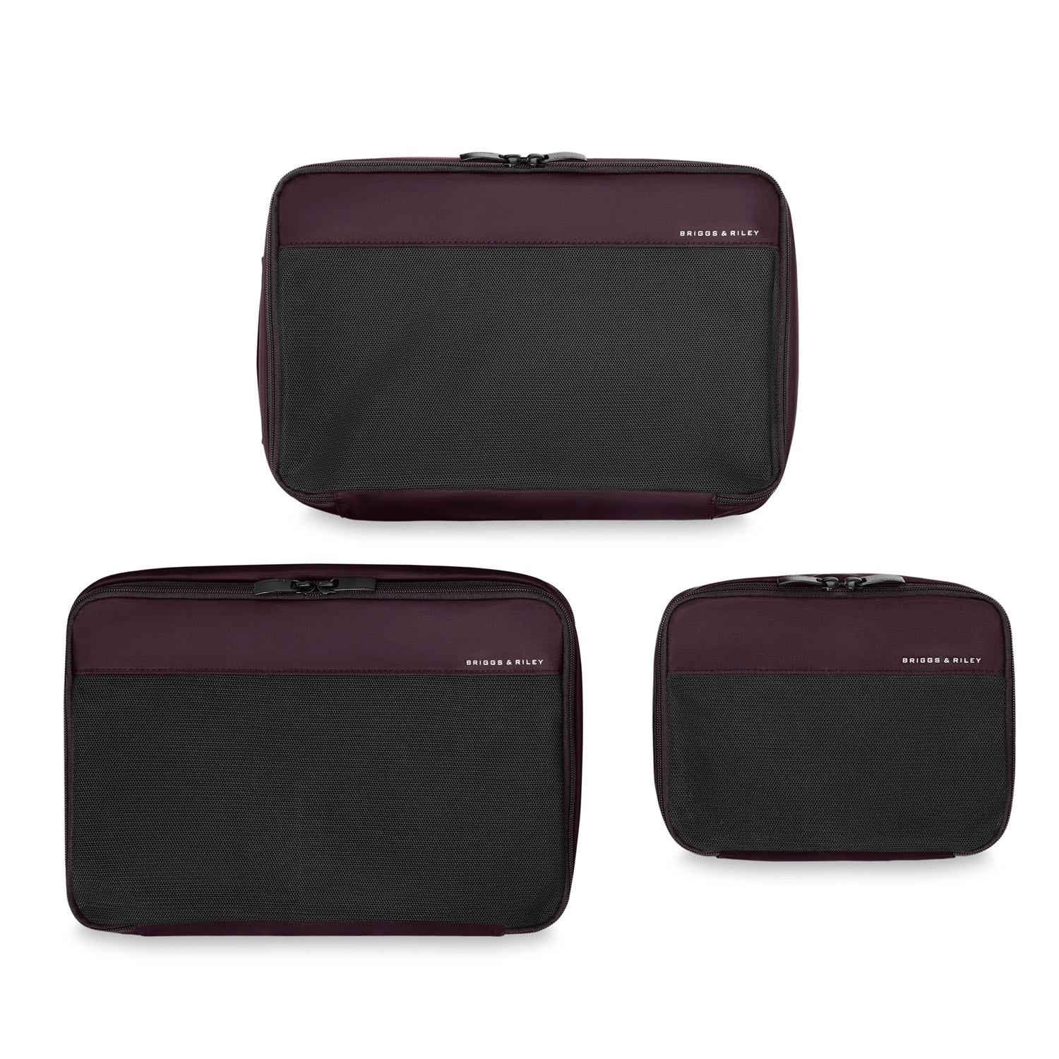 Briggs & Riley Travel Essentials Carry On Packing Cube 3-teilige Set Plum