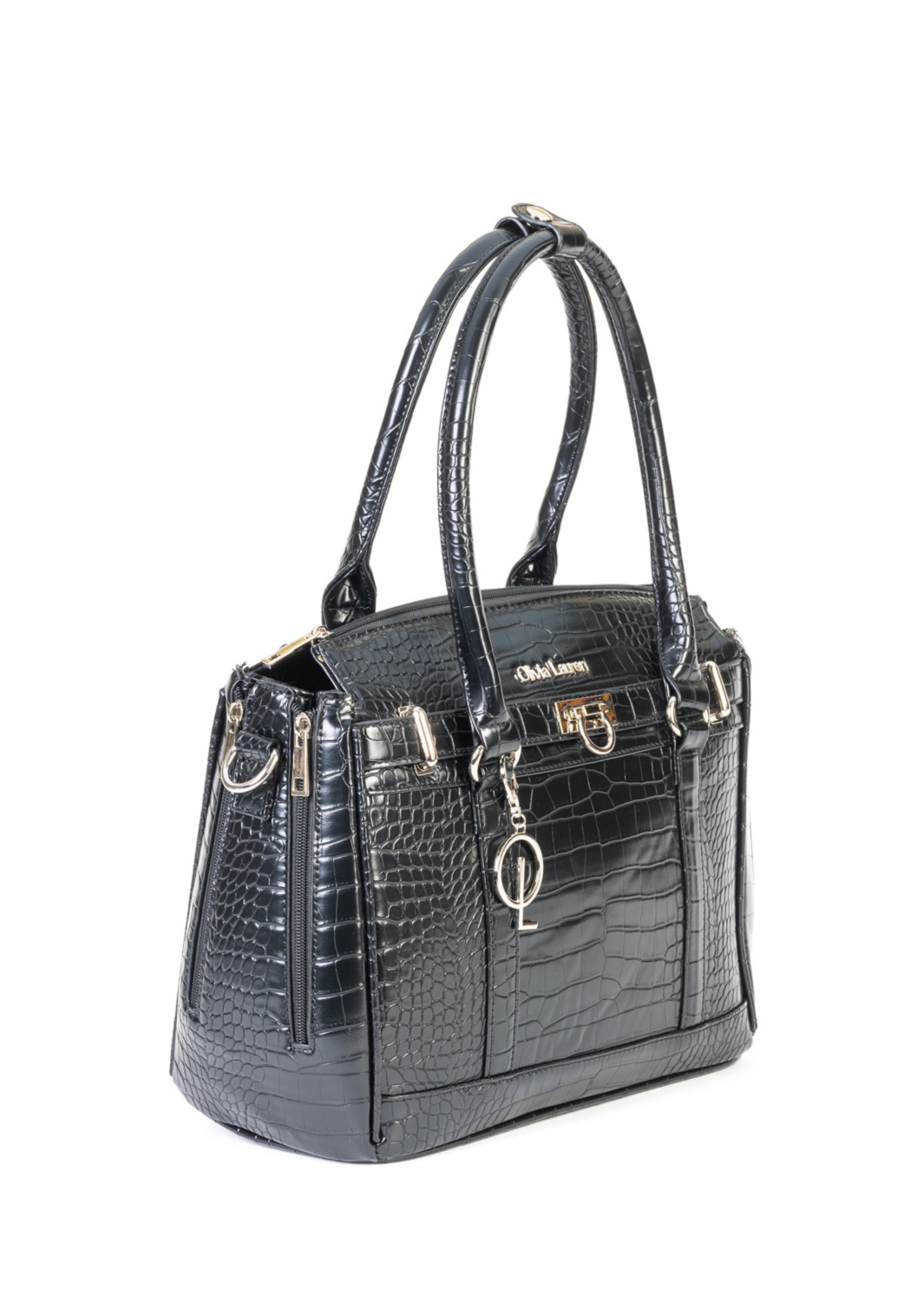 Olivia Lauren Jackson Small Handtasche Croco Black Olivia Lauren Jackson Small Handtasche Croco Black