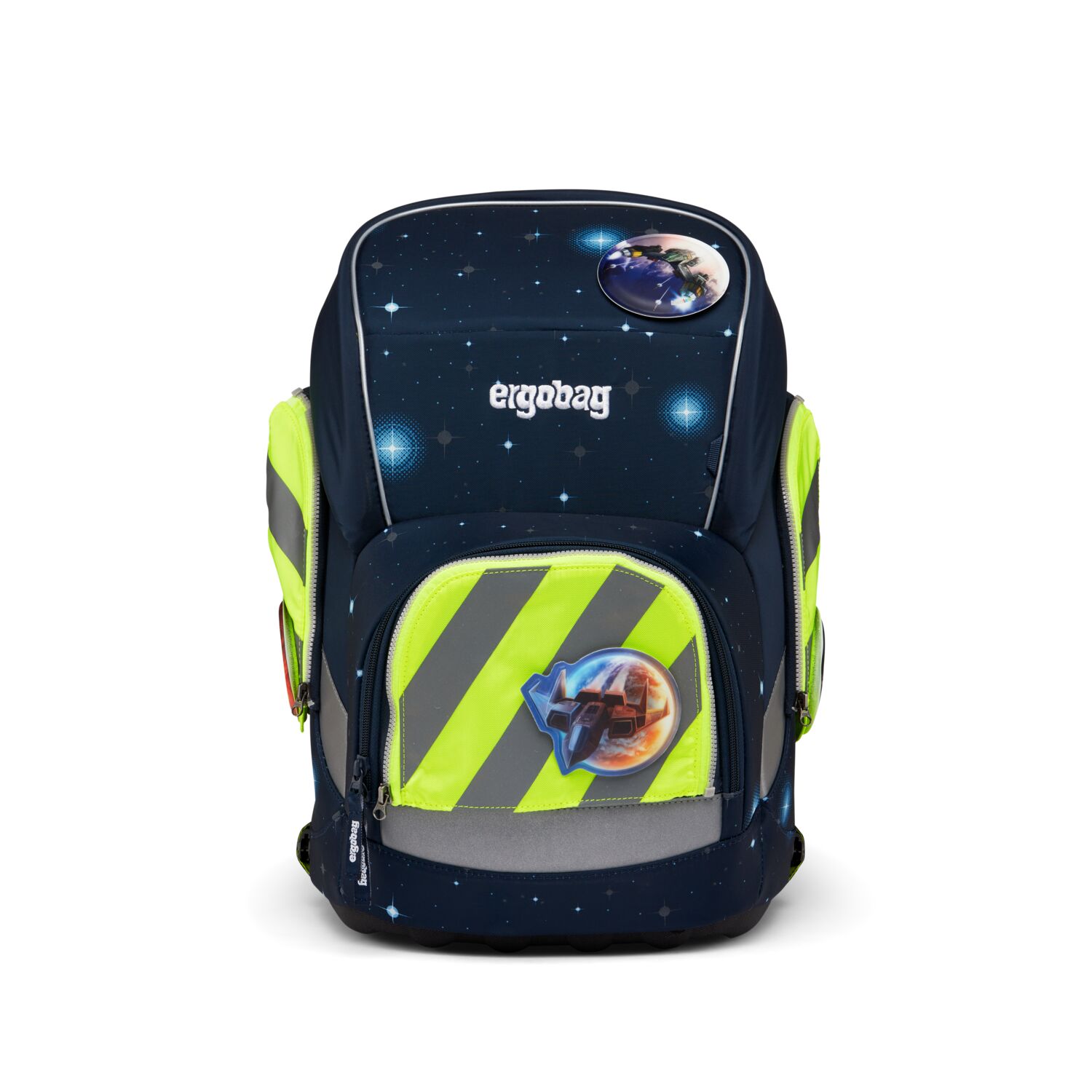 ergobag Schulzubehör Fluo-Zip Set mit Reflektorstreifen, 3-tlg. ab 2019 Gelb