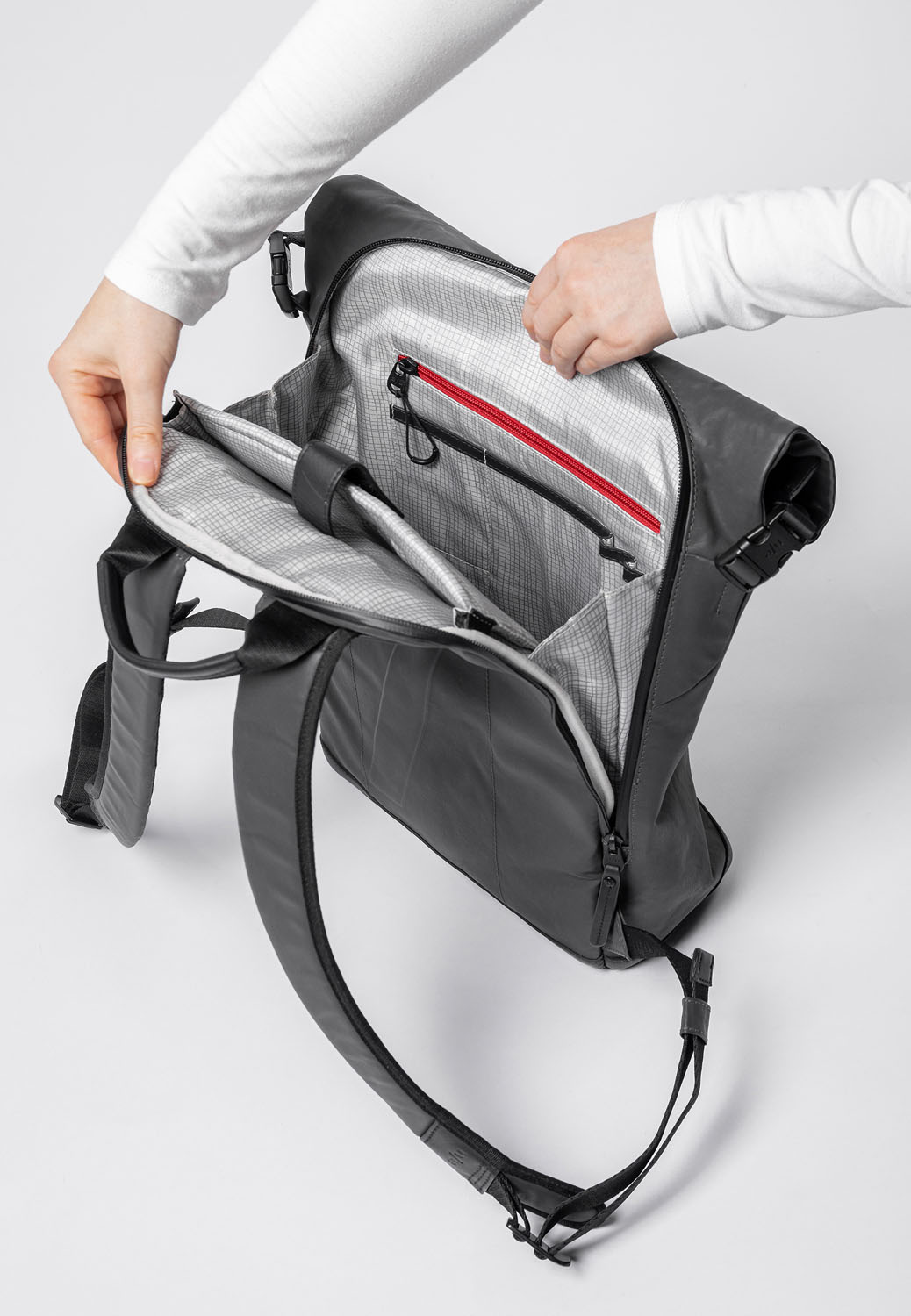 aunts & uncles Japan Fukui Rolltop Rucksack mit 15" Notebookfach volcanic ash aunts & uncles Japan Fukui Rolltop Rucksack mit 15" Notebookfach volcanic ash
