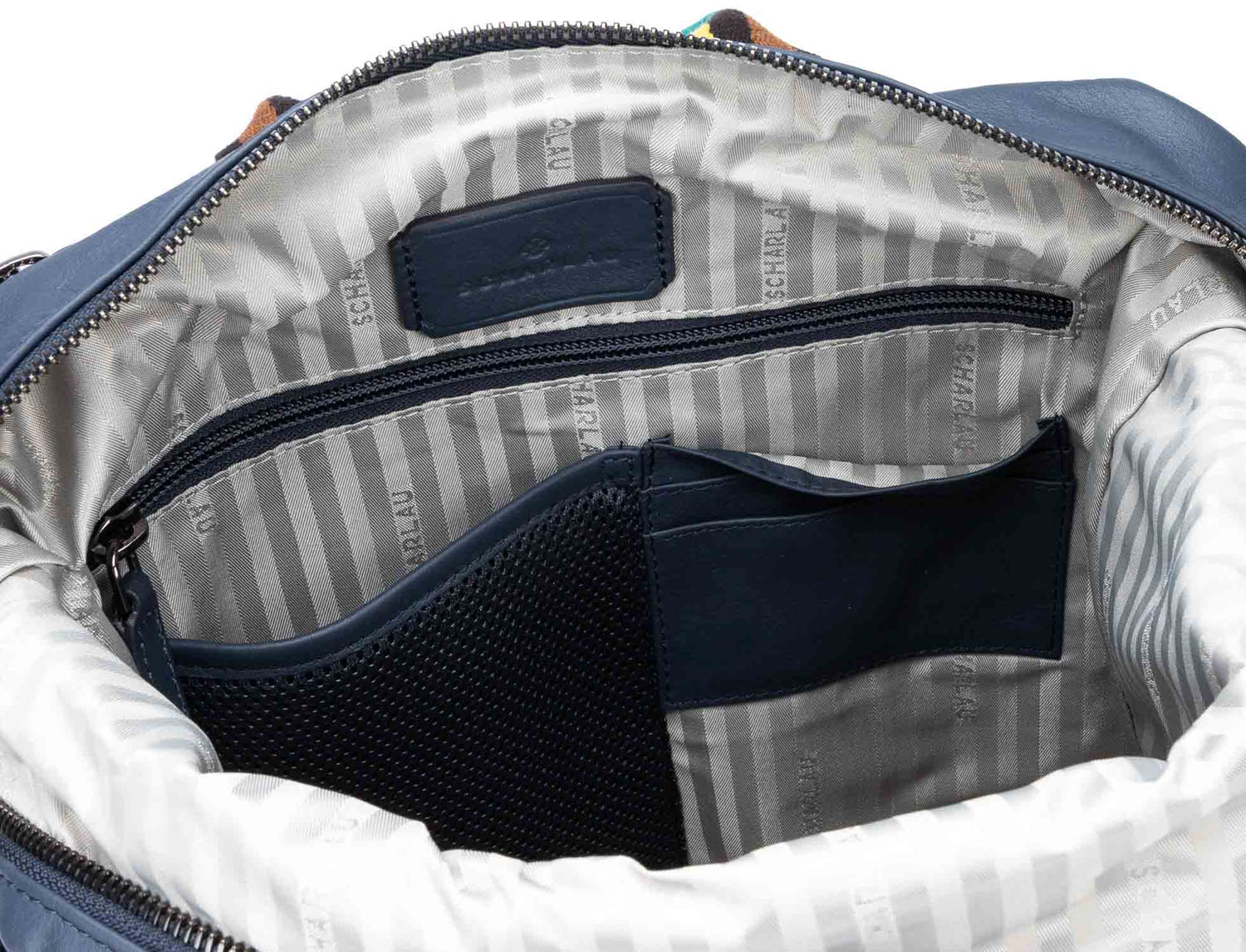 SCHARLAU Slackline RONJA Leder Rucksack für 13" Laptopfach Navy Blue SCHARLAU Slackline RONJA Leder Rucksack für 13" Laptopfach Navy Blue