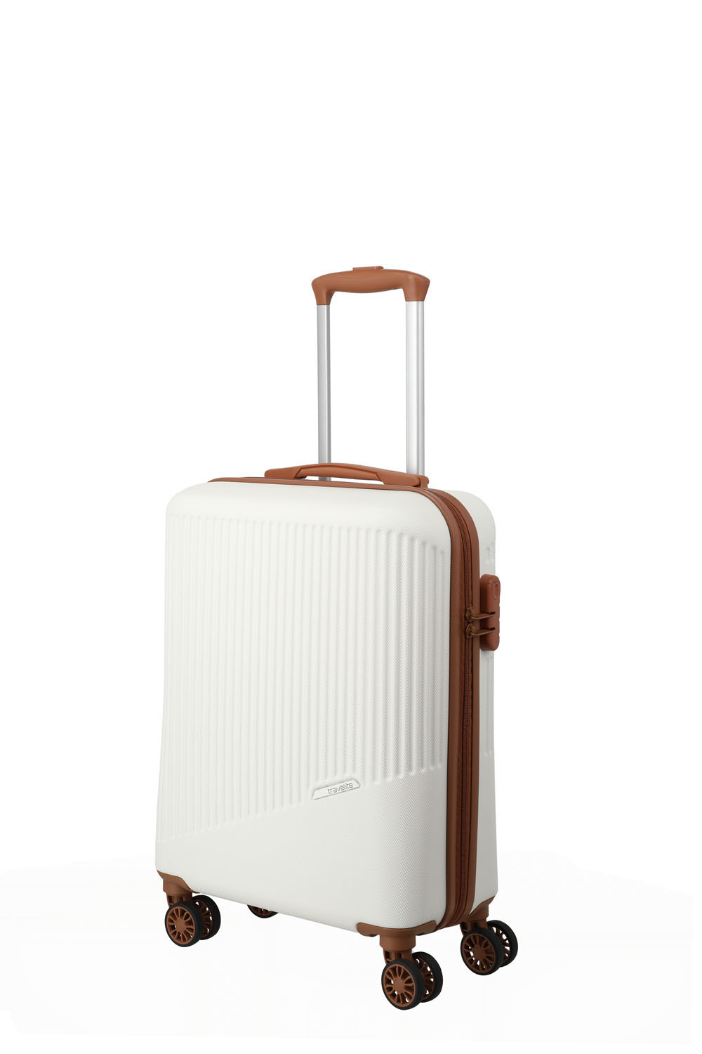 Travelite BALI Trolley S 4-Rollen Weiss/cognac Travelite BALI Trolley S 4-Rollen Weiss/cognac