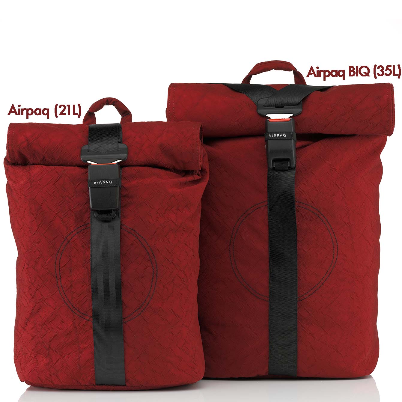 Airpaq BIQ Rolltop-Rucksack XL mit Laptopfach Rot Airpaq BIQ Rolltop-Rucksack XL mit Laptopfach Rot