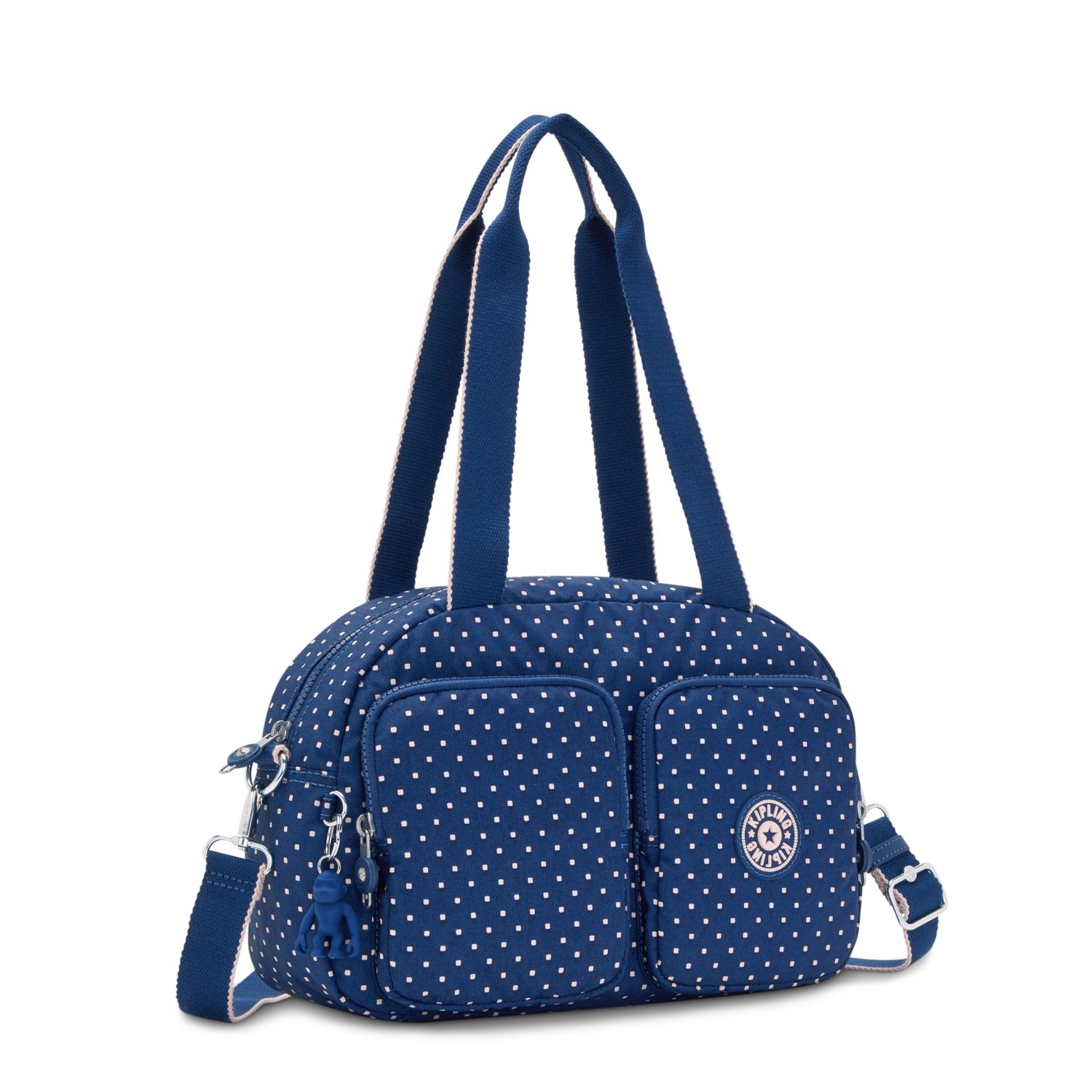 Kipling COOL DEFEA Mittelgroße Umhängetasche Soft Dot Blue Kipling COOL DEFEA Mittelgroße Umhängetasche Soft Dot Blue