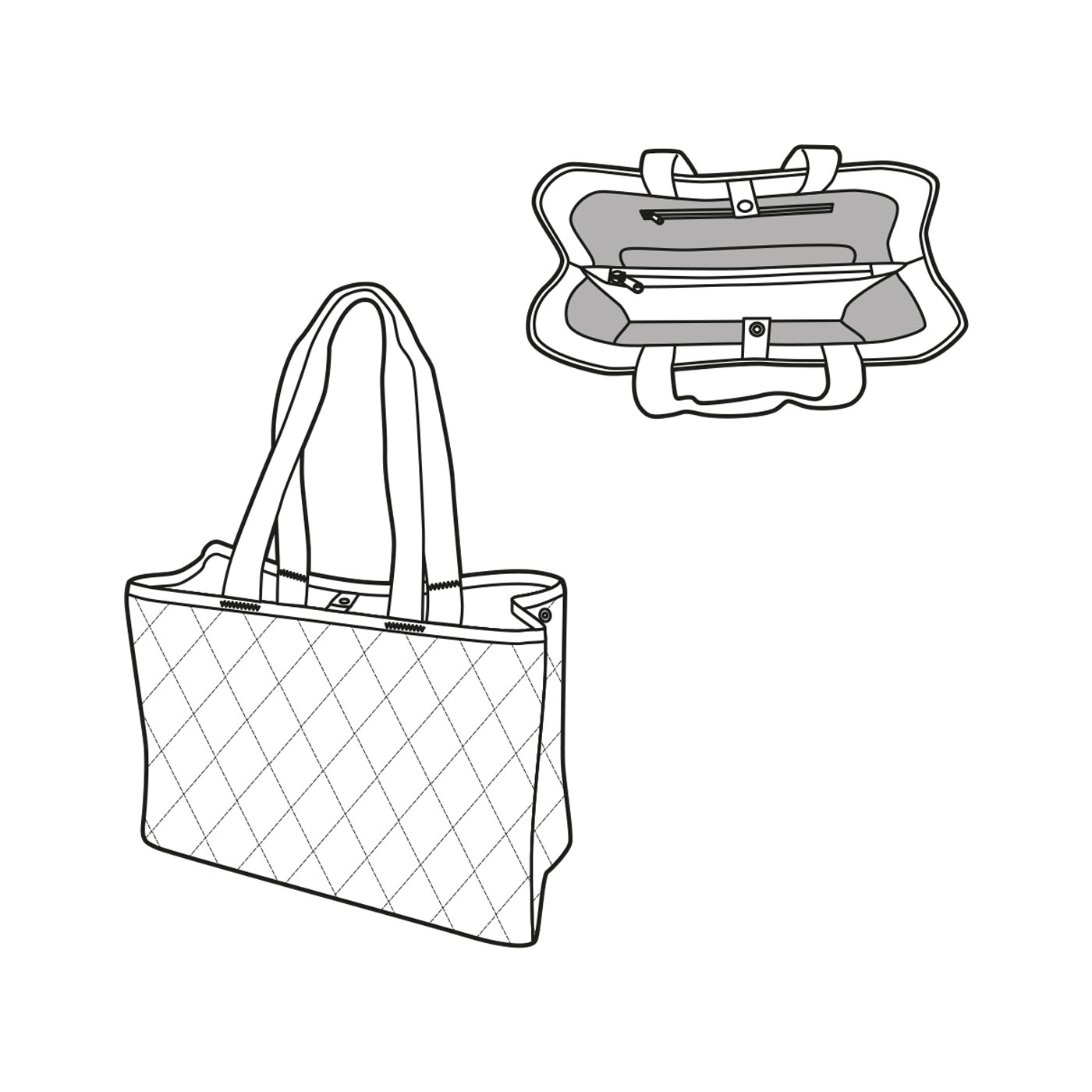 Reisenthel Shopping shopper L rhombus black Reisenthel Shopping shopper L rhombus black