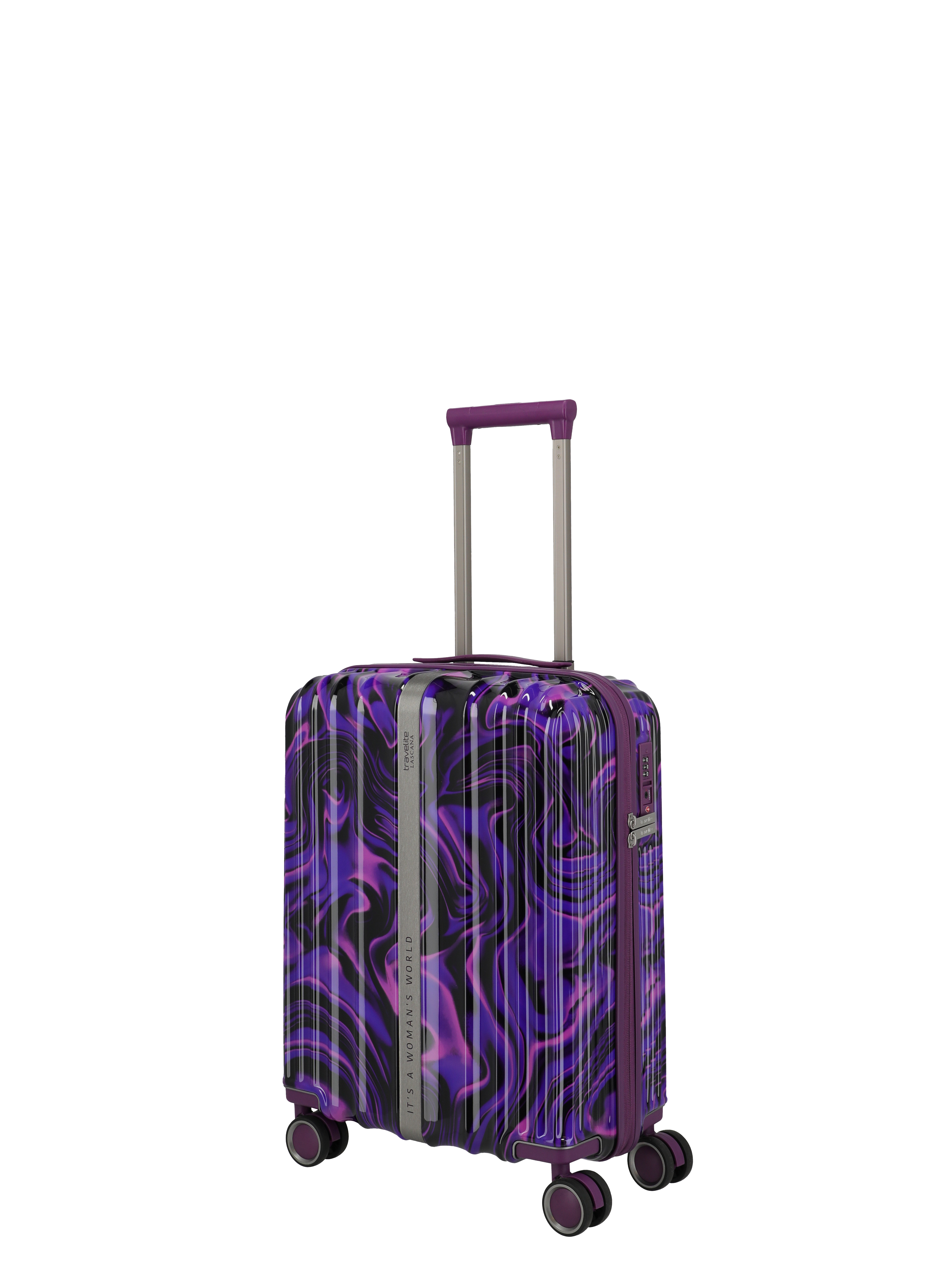 Travelite Lascana Edition 4w Trolley S Purple Swirl Travelite Lascana Edition 4w Trolley S Purple Swirl