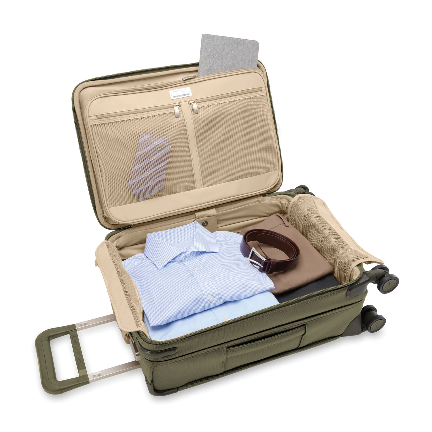 Briggs & Riley Baseline Essential 22" Carry-On Expandable Spinner Olive Briggs & Riley Baseline Essential 22" Carry-On Expandable Spinner Olive