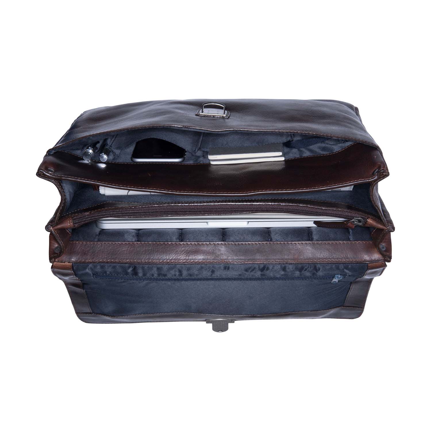 Leonhard Heyden Roma Leder-Aktenmappe 2-Fächer mit Laptopfach 15" Leonhard Heyden Roma Leder-Aktenmappe 2-Fächer mit Laptopfach 15"