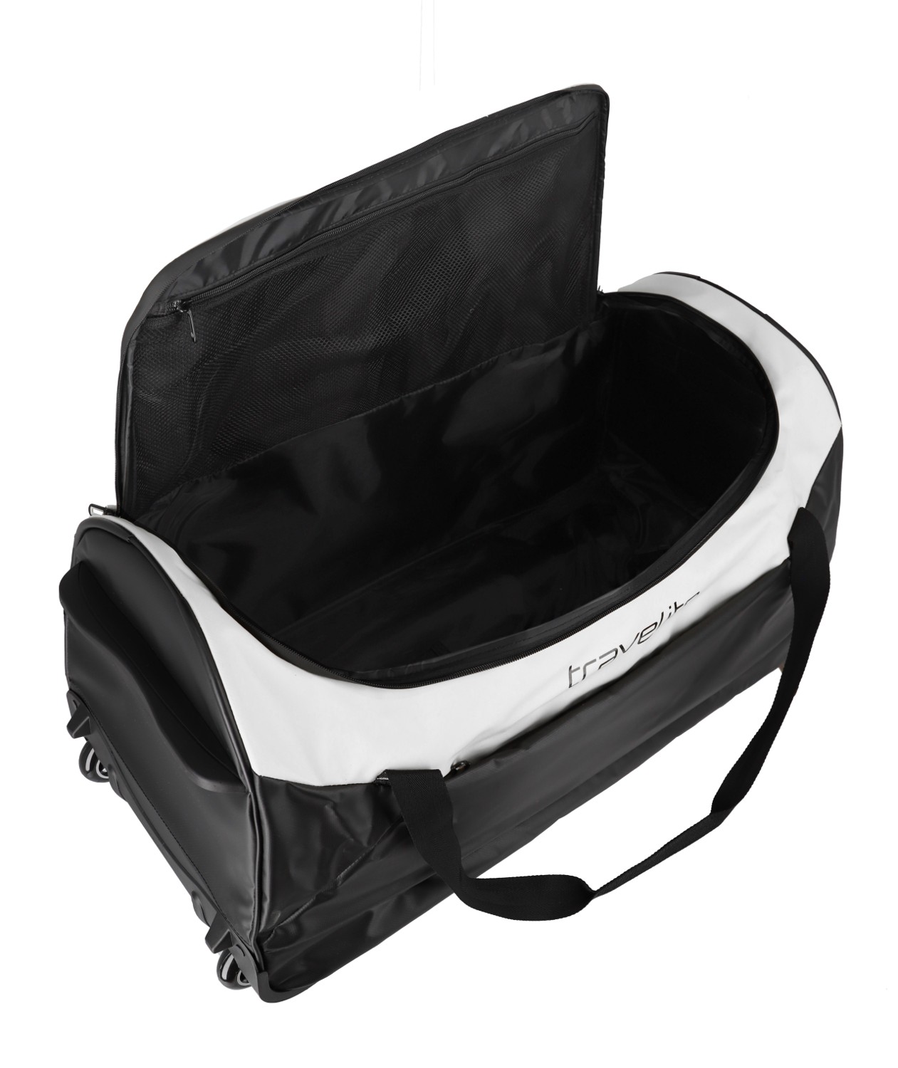 Travelite Basics Plane Rollenreisetasche 71cm Schwarz/Weiß Travelite Basics Plane Rollenreisetasche 71cm Schwarz/Weiß