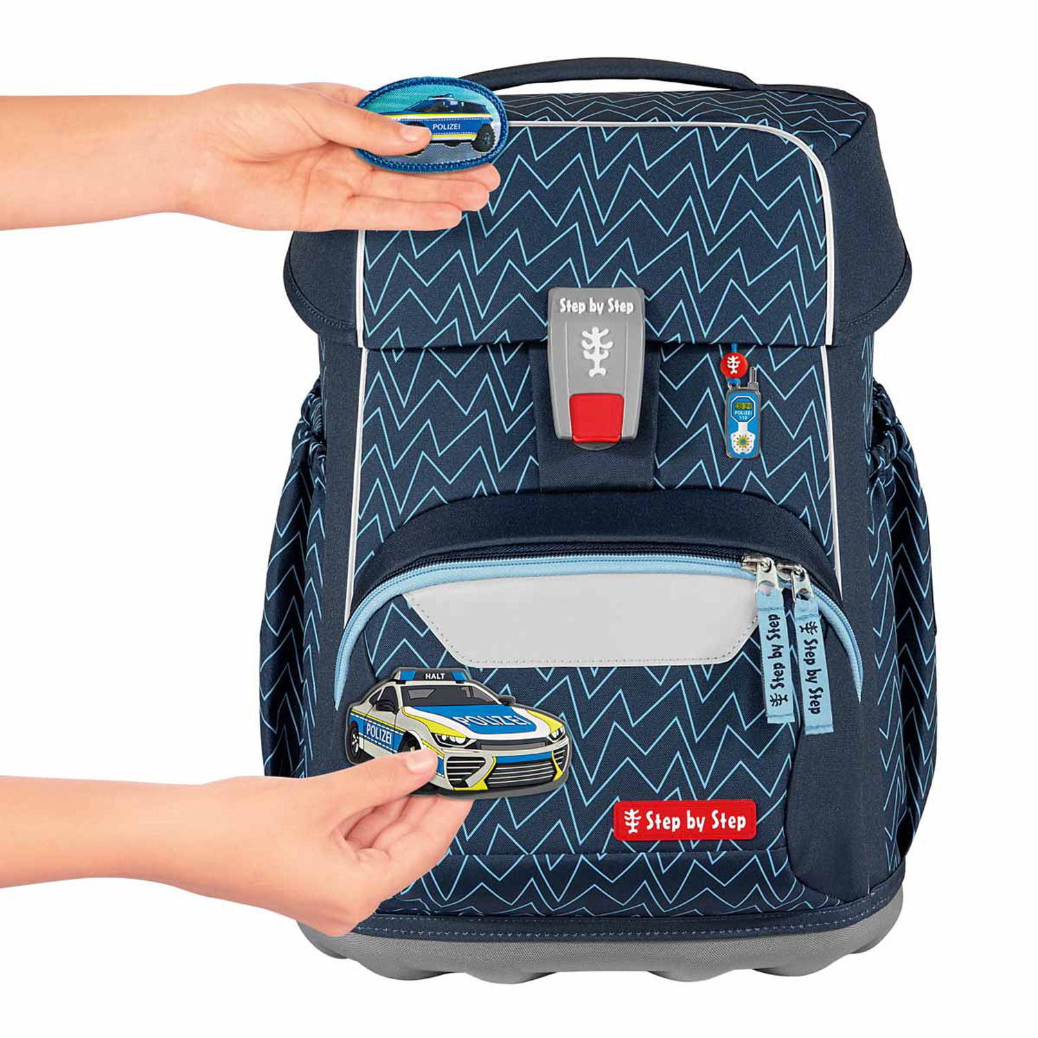 Step by Step BASIS Schulranzen 4-teiliges Set Blue Lines Step by Step BASIS Schulranzen 4-teiliges Set Blue Lines