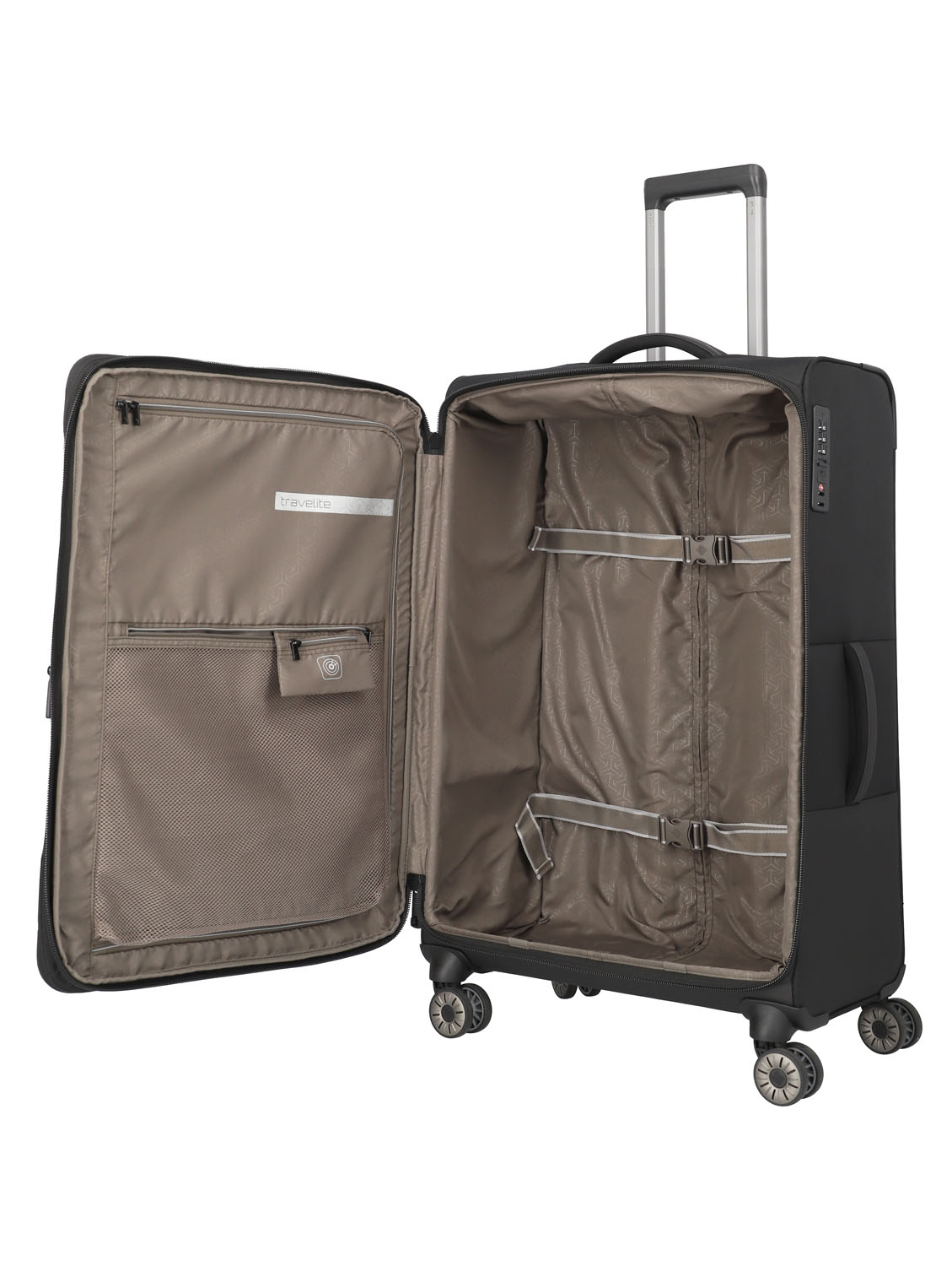 Travelite Crosslite Trolley XL 4-Rollen erweiterbar Schwarz Travelite Crosslite Trolley XL 4-Rollen erweiterbar Schwarz