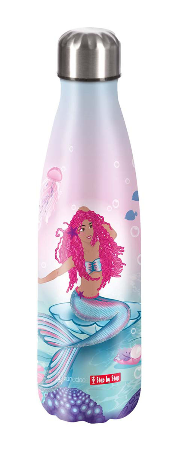 Step by Step Schulzubehör Isolierte Edelstahl-Trinkflasche Xanadoo 500ml Mermaid Lola