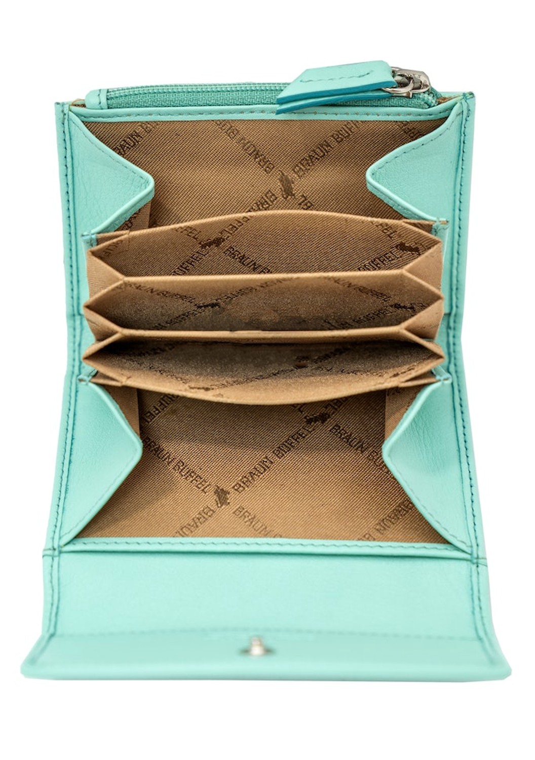 Braun Büffel JOY RFID Mini Geldbörse Slim 3CS aquamarin Braun Büffel JOY RFID Mini Geldbörse Slim 3CS aquamarin