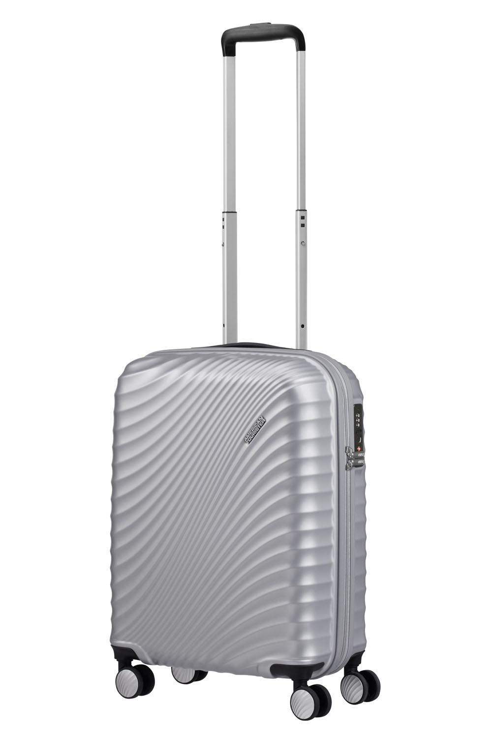 American Tourister Jetglam Trolley mit 4 Rollen 55 Metallic Silver