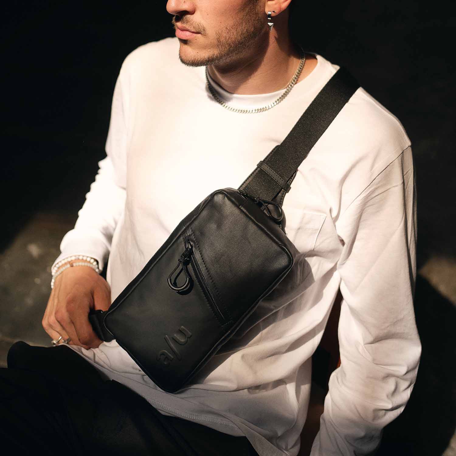 aunts & uncles Japan Nishi Mito Gürteltasche anthracite black aunts & uncles Japan Nishi Mito Gürteltasche anthracite black