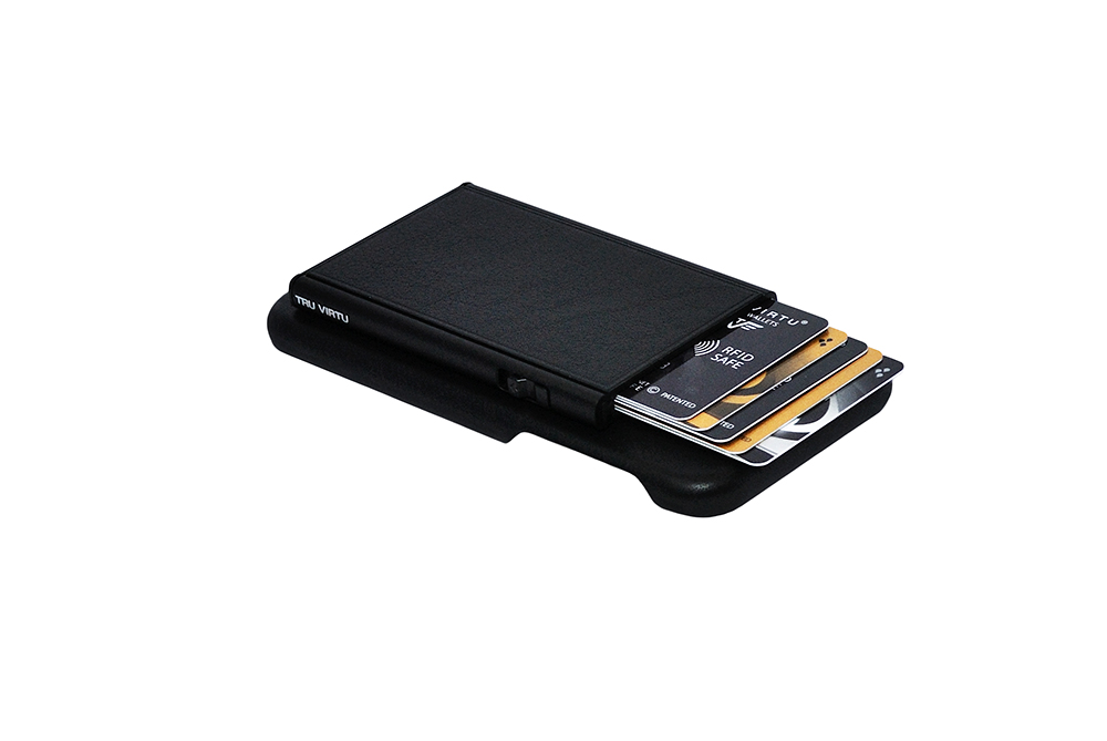 Tru Virtu Click & Slide Pay & Phone Kartenetui und Smartphoneülle - Samsung Galaxy S8 Nappa Black/Black Tru Virtu Click & Slide Pay & Phone Kartenetui und Smartphoneülle - Samsung Galaxy S8 Nappa Black/Black